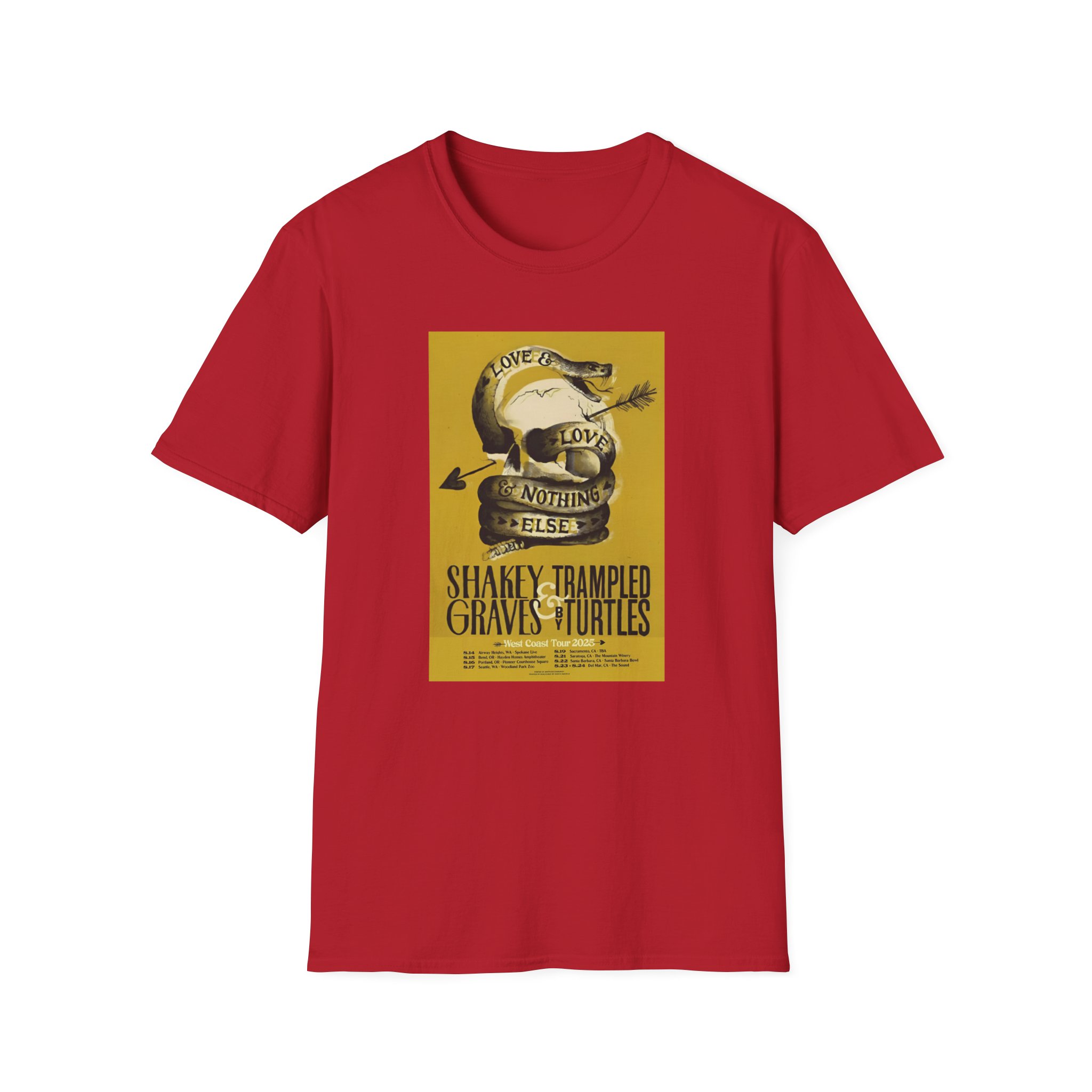 Shakey Graves West Coast Tour Unisex Softstyle T-Shirt