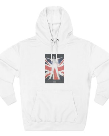 F M Union Jack Flag Three-Panel Fleece Hoodie