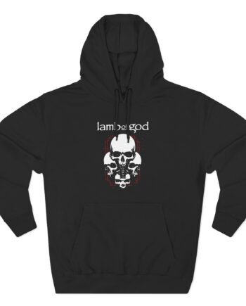 Lamb of God 4 Skulls Three-Panel Fleece Hoodie