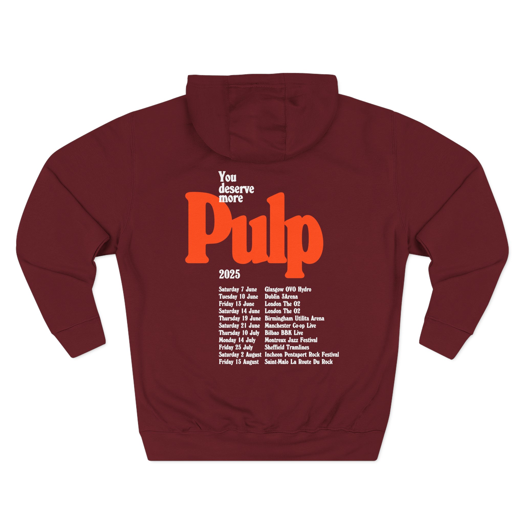 Pulp More 2025 Tour Three-Panel Fleece Hoodie