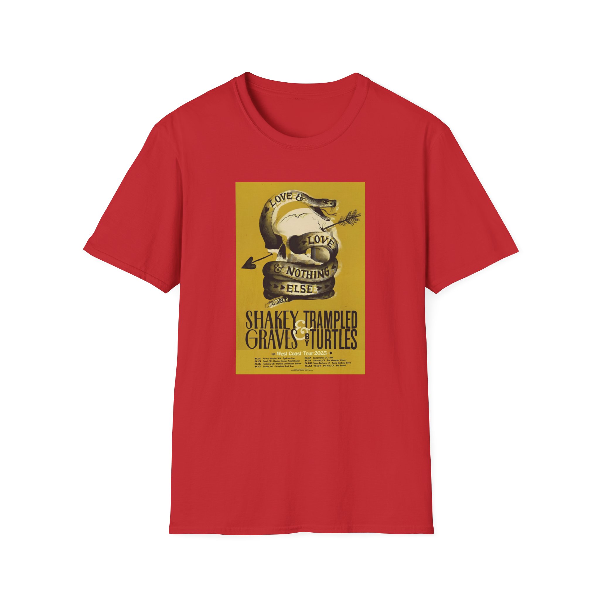 Shakey Graves West Coast Tour Unisex Softstyle T-Shirt