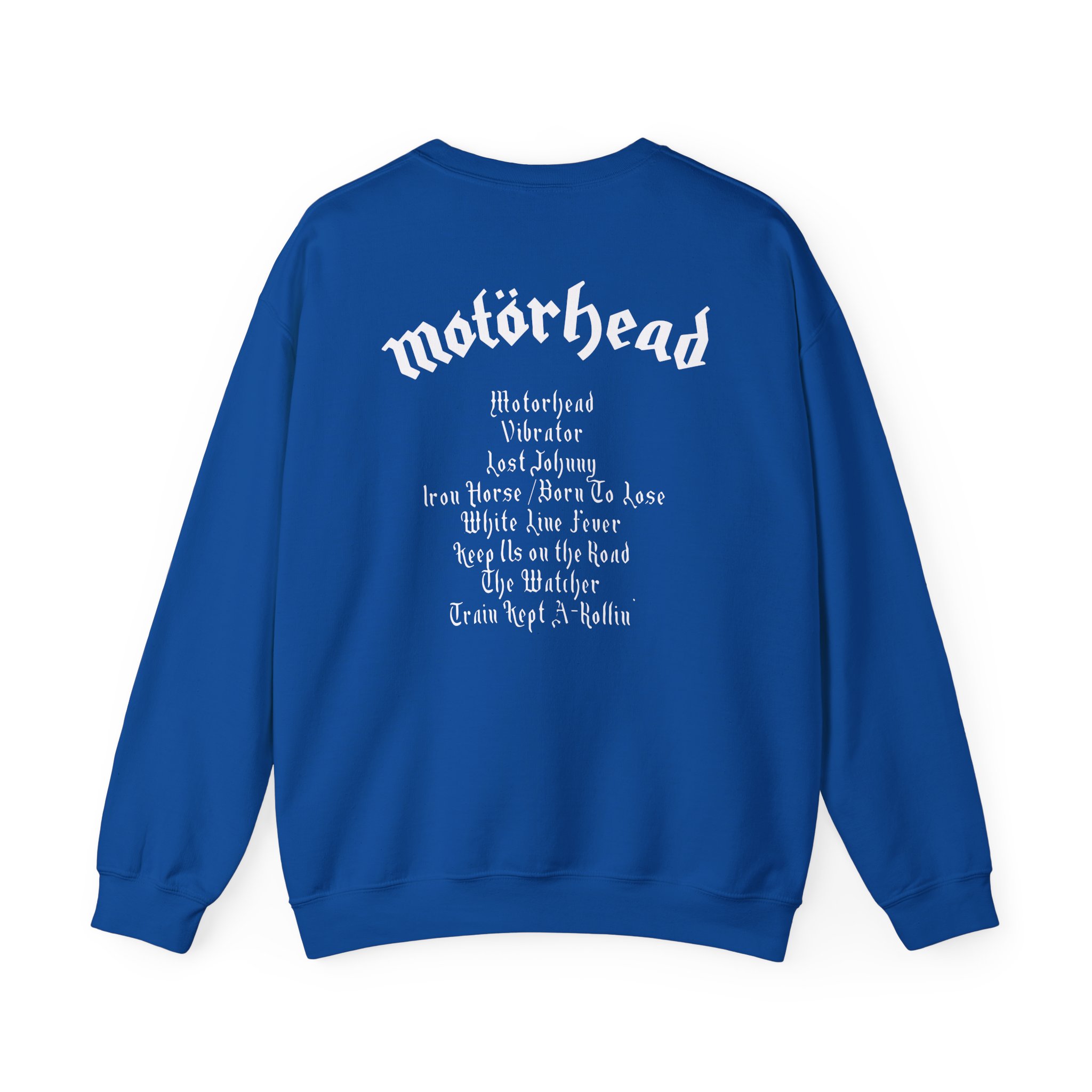 Lemmy Motörhead Tracklist Unisex Heavy Blend™ Crewneck Sweatshirt