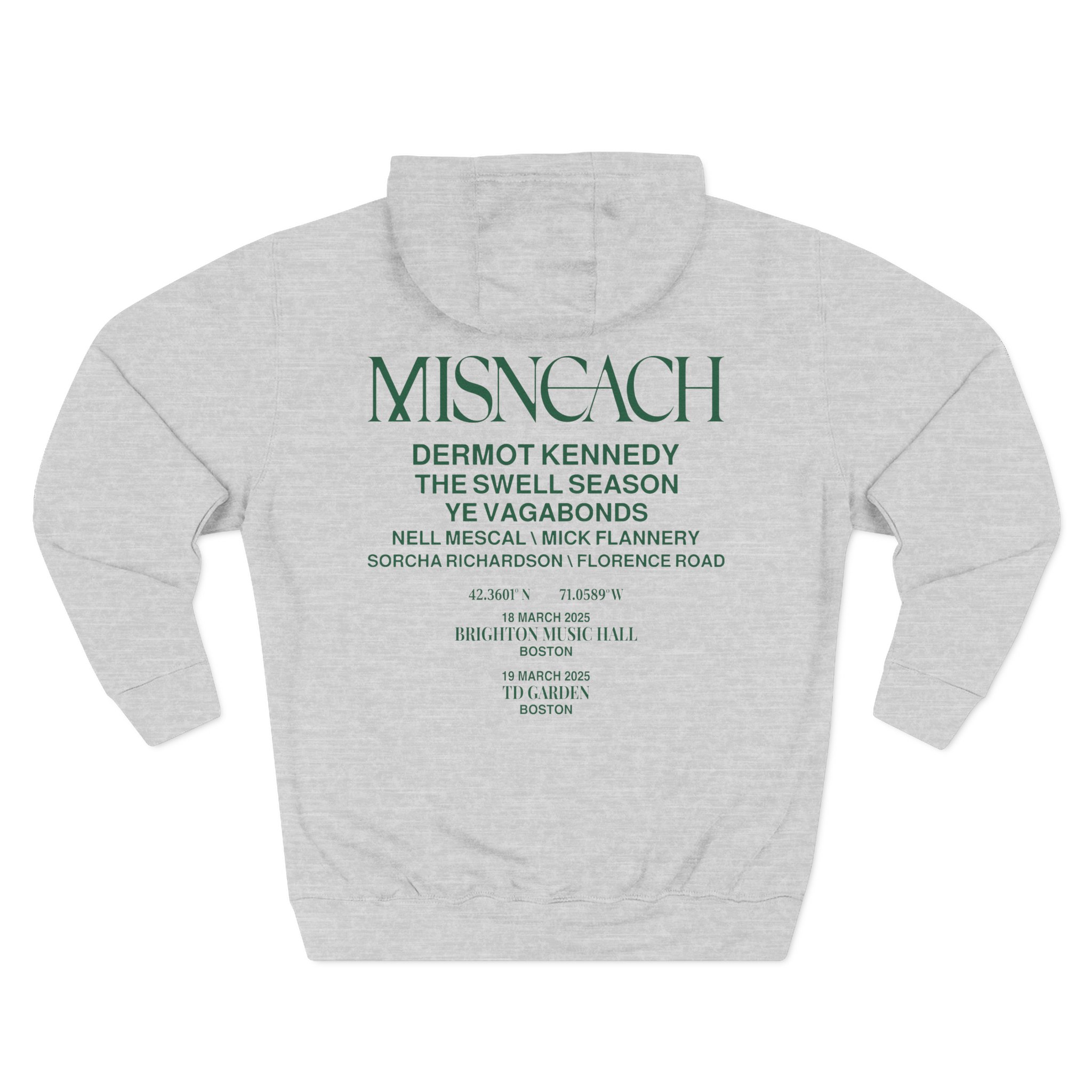 Dermot Kennedy Misneach Festival Event Three-Panel Fleece Hoodie