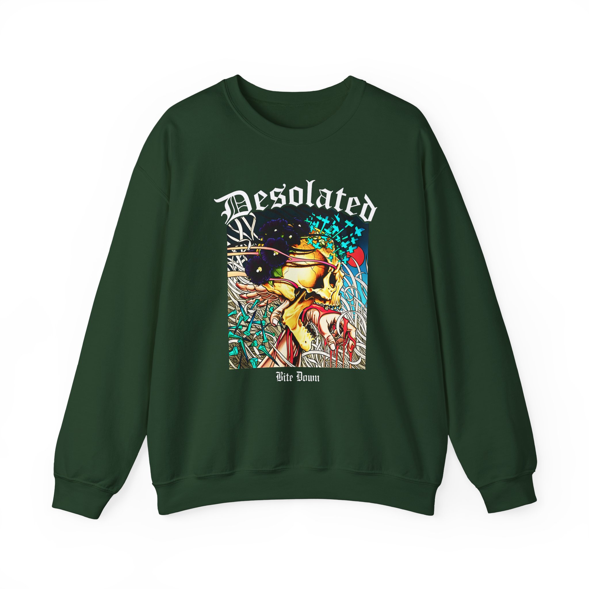 Desolated Bite Down Artwork Unisex Heavy Blendâ„¢ Crewneck Sweatshirt