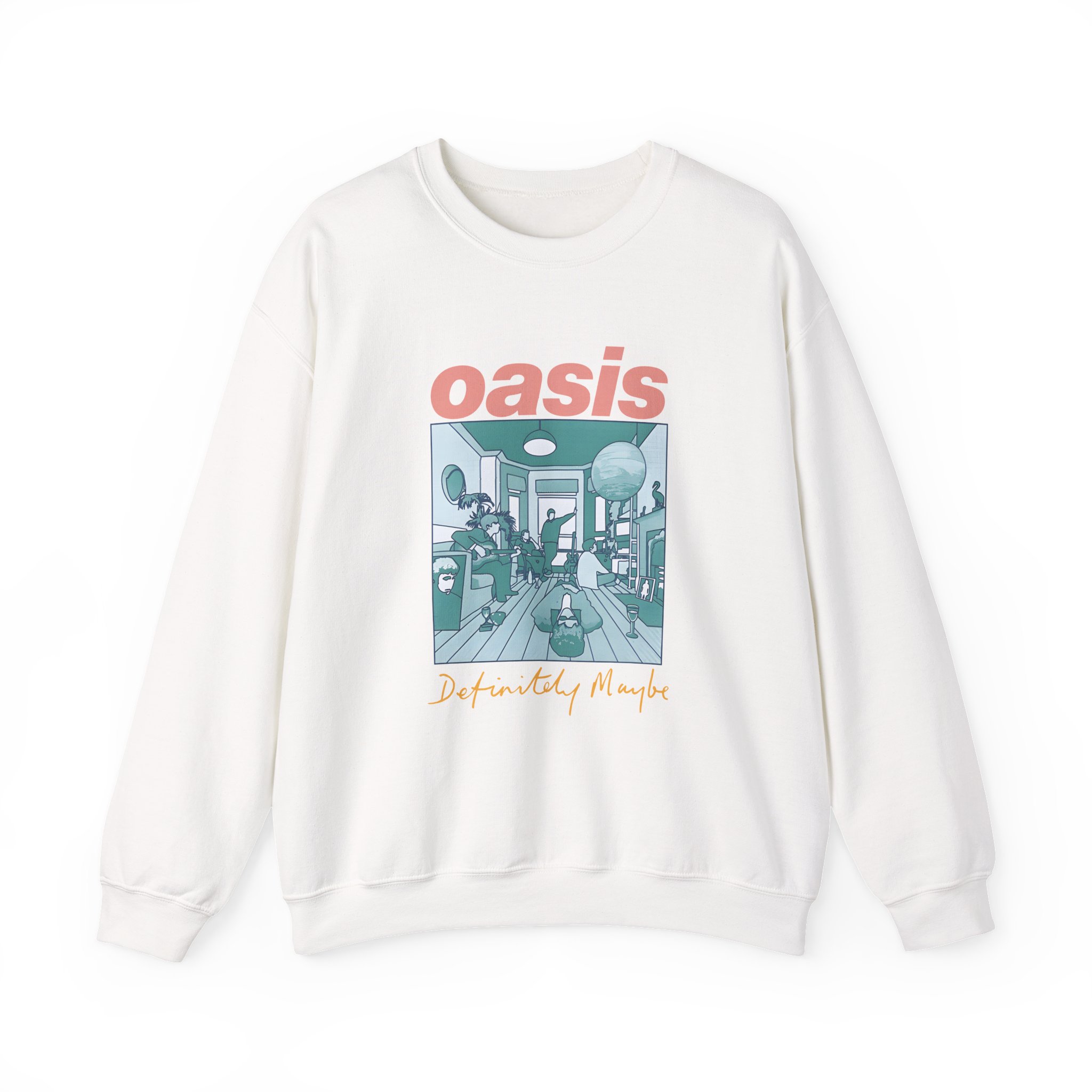 Oasis Definitely Maybe Artwork Unisex Heavy Blendâ„¢ Crewneck Sweatshirt