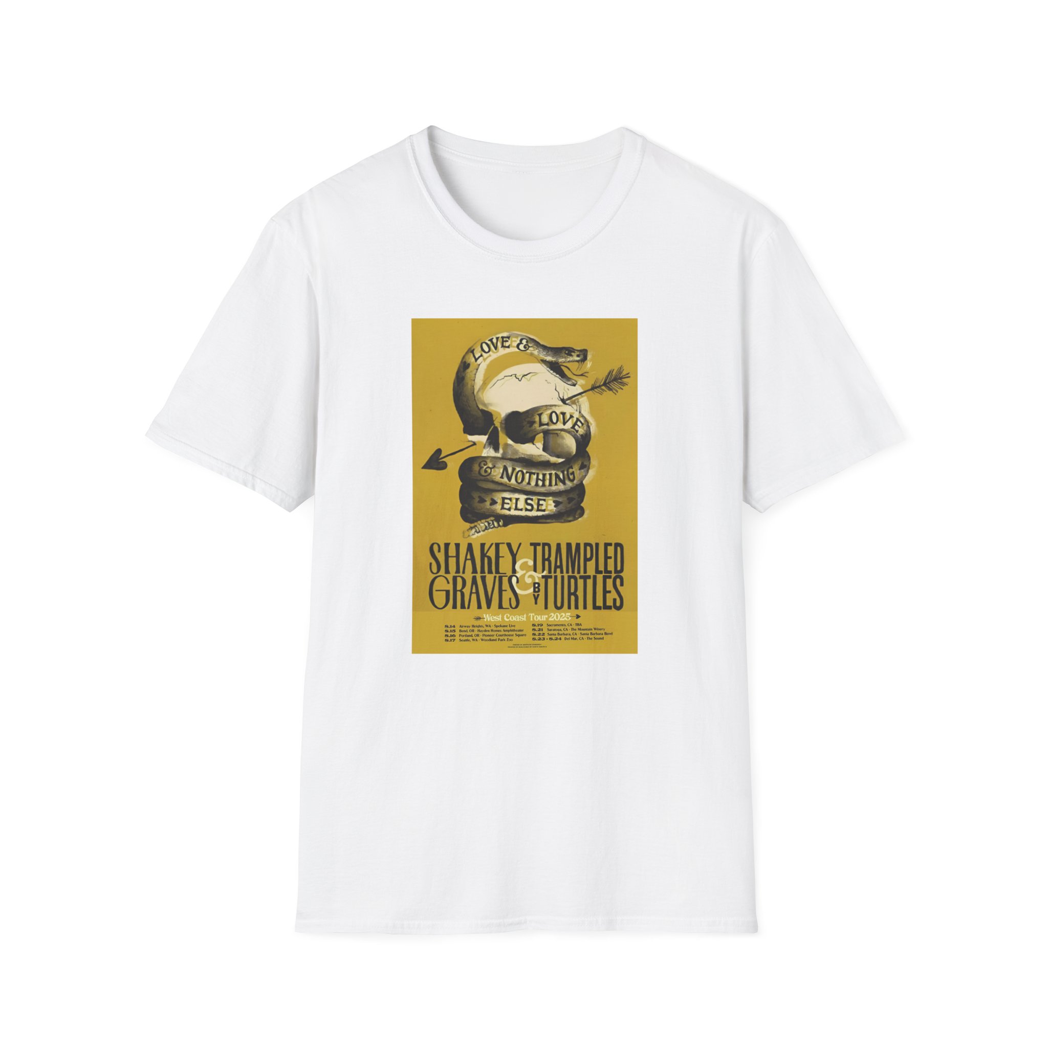 Shakey Graves West Coast Tour Unisex Softstyle T-Shirt