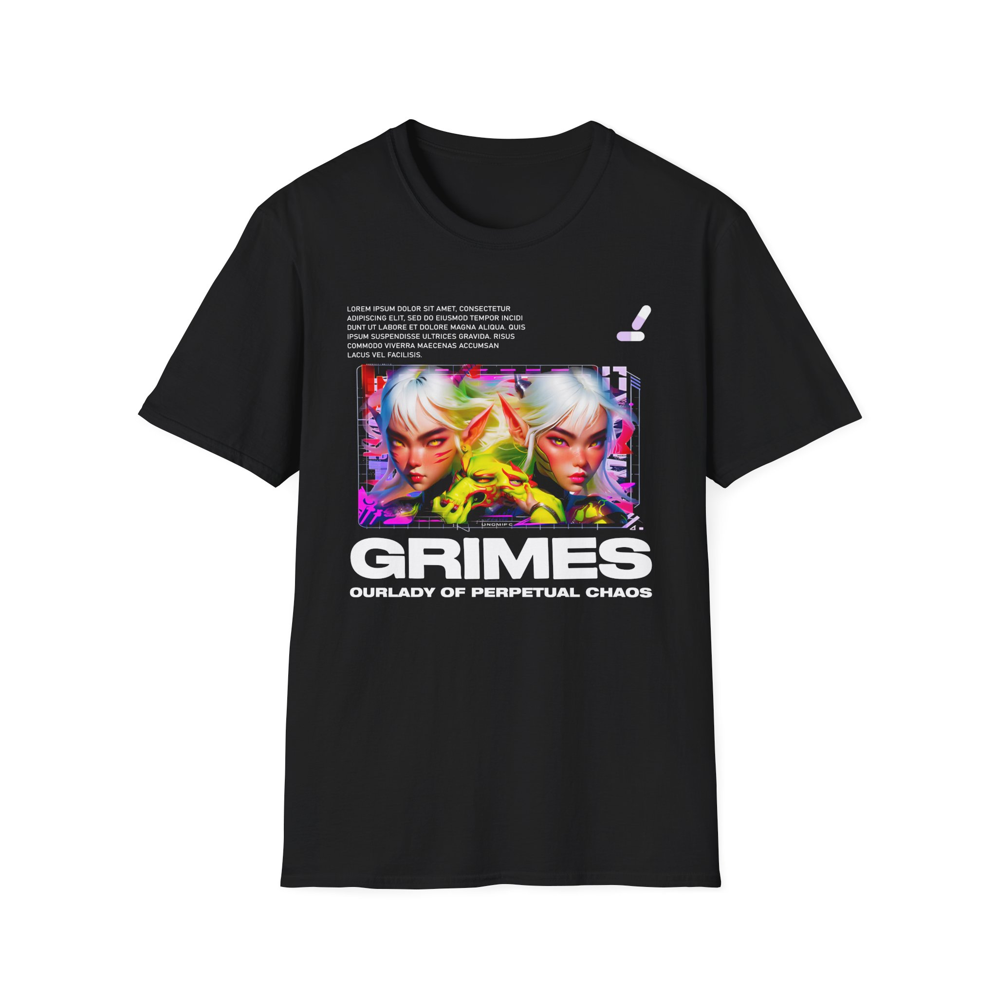 Grimes Our Lady of Perpetual Chaos Unisex Softstyle T-shirt