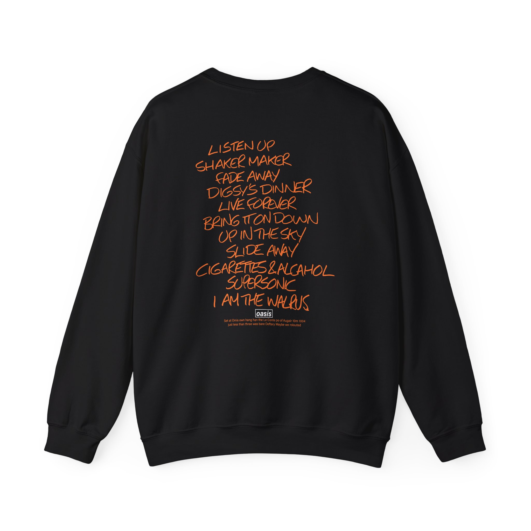 Oasis Setlist Unisex Heavy Blendâ„¢ Crewneck Sweatshirt