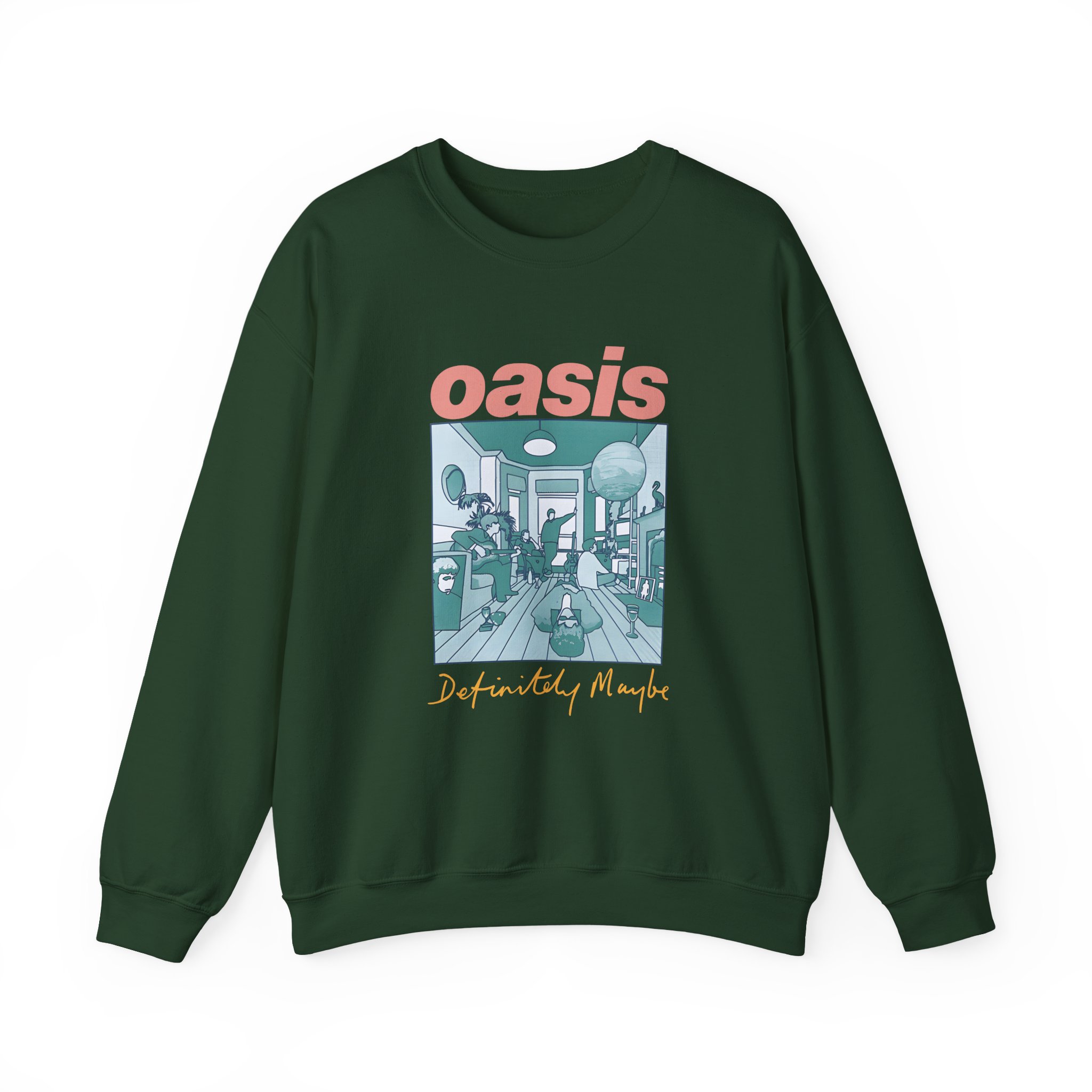 Oasis Definitely Maybe Artwork Unisex Heavy Blendâ„¢ Crewneck Sweatshirt