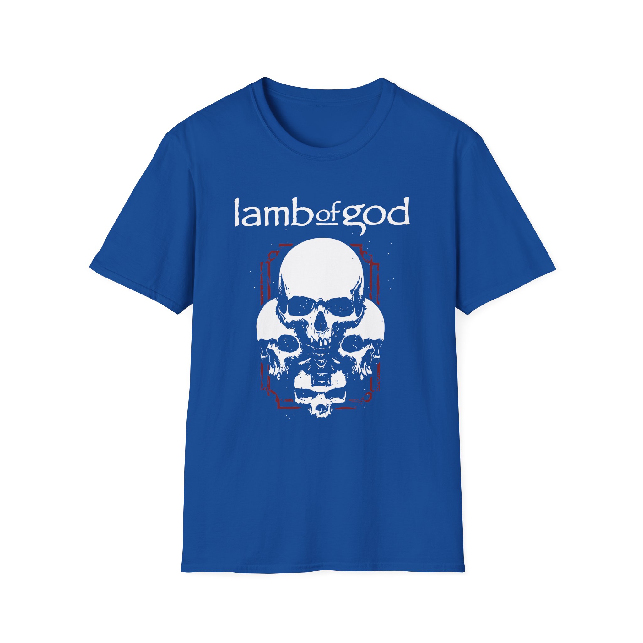 Lamb of God 4 Skulls Unisex Softstyle T-Shirt