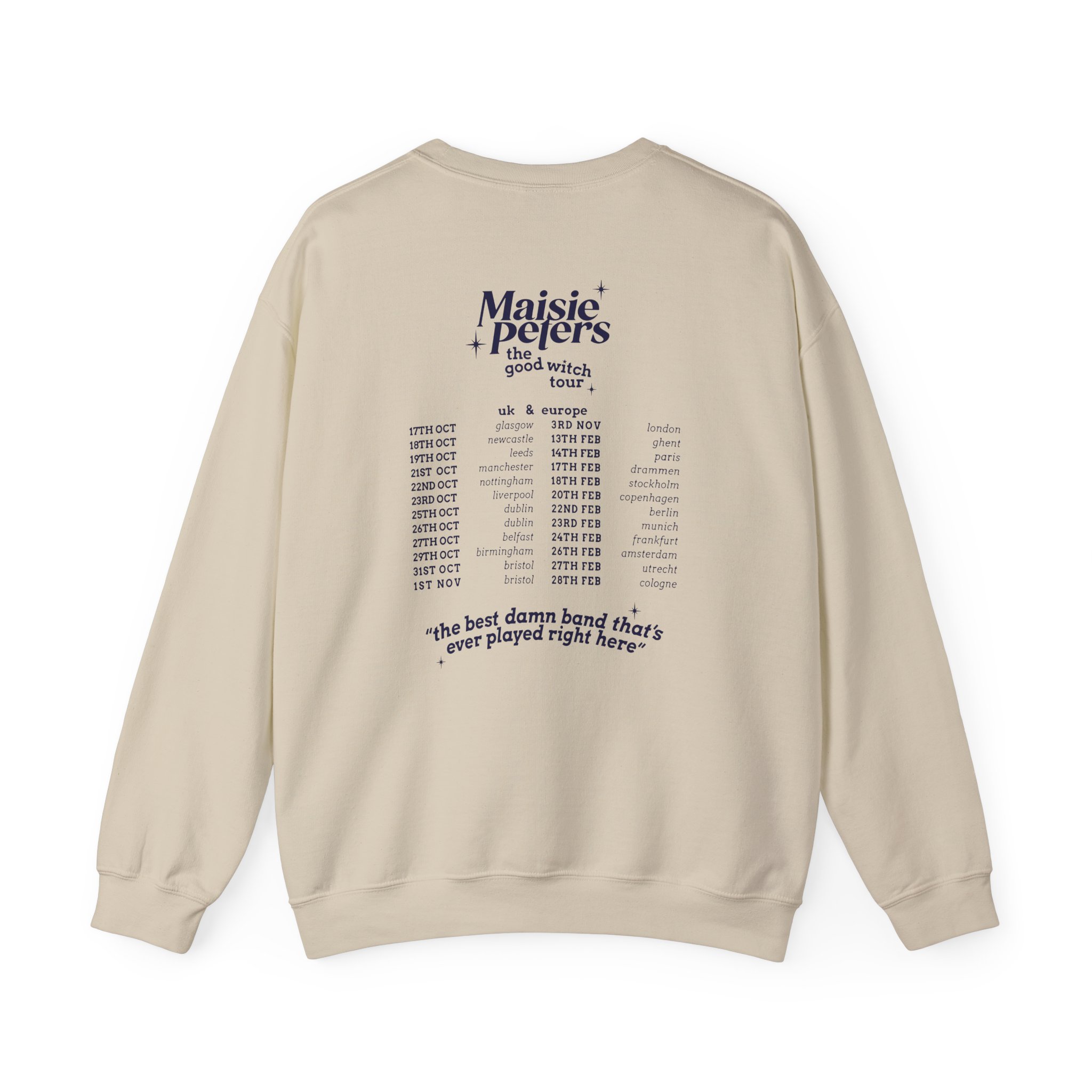Maisie Peters the Good With Uk/eu 23/24 Tour Unisex Heavy Blendâ„¢ Crewneck Sweatshirt
