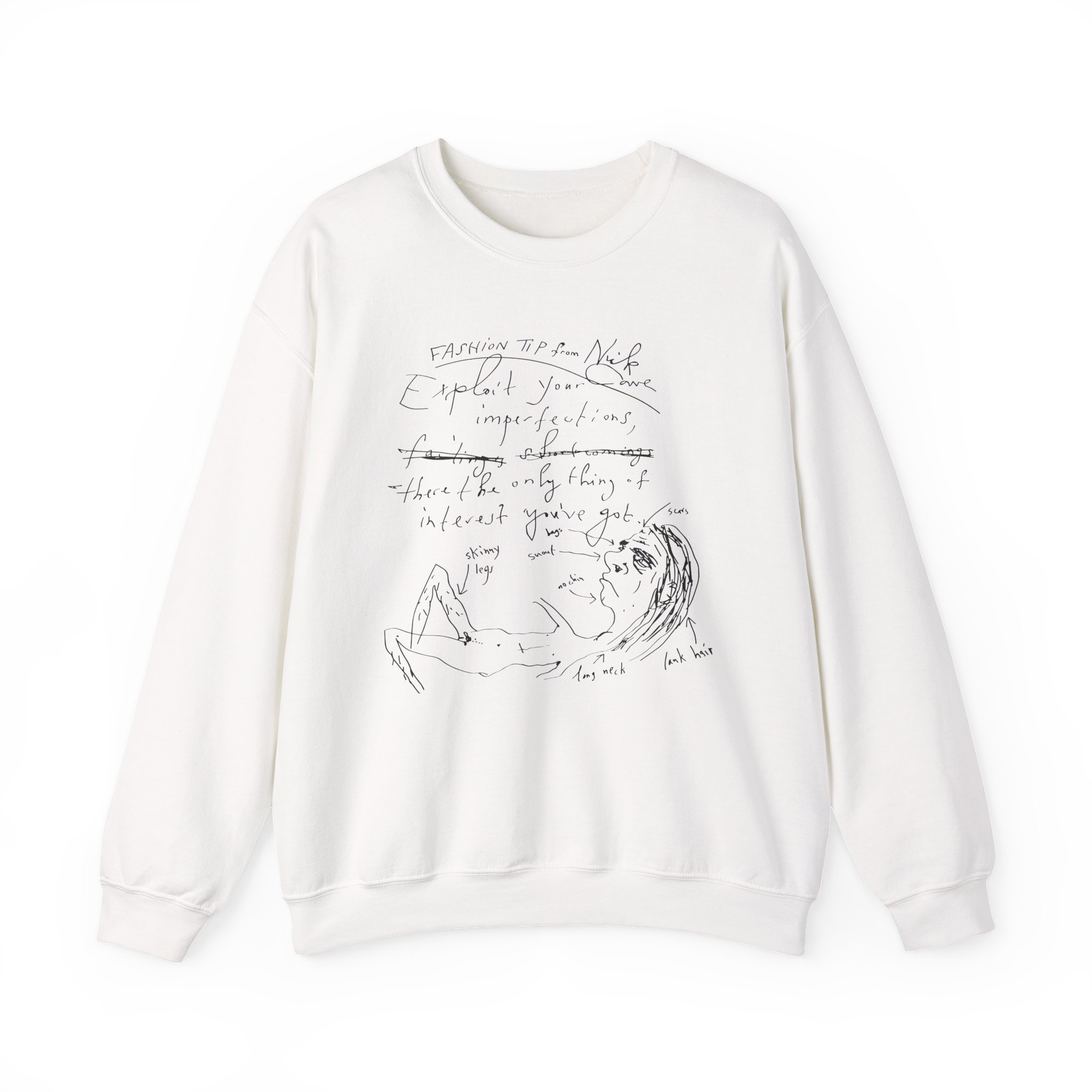 Nick Cave Fashion Tips Unisex Heavy Blendâ„¢ Crewneck Sweatshirt