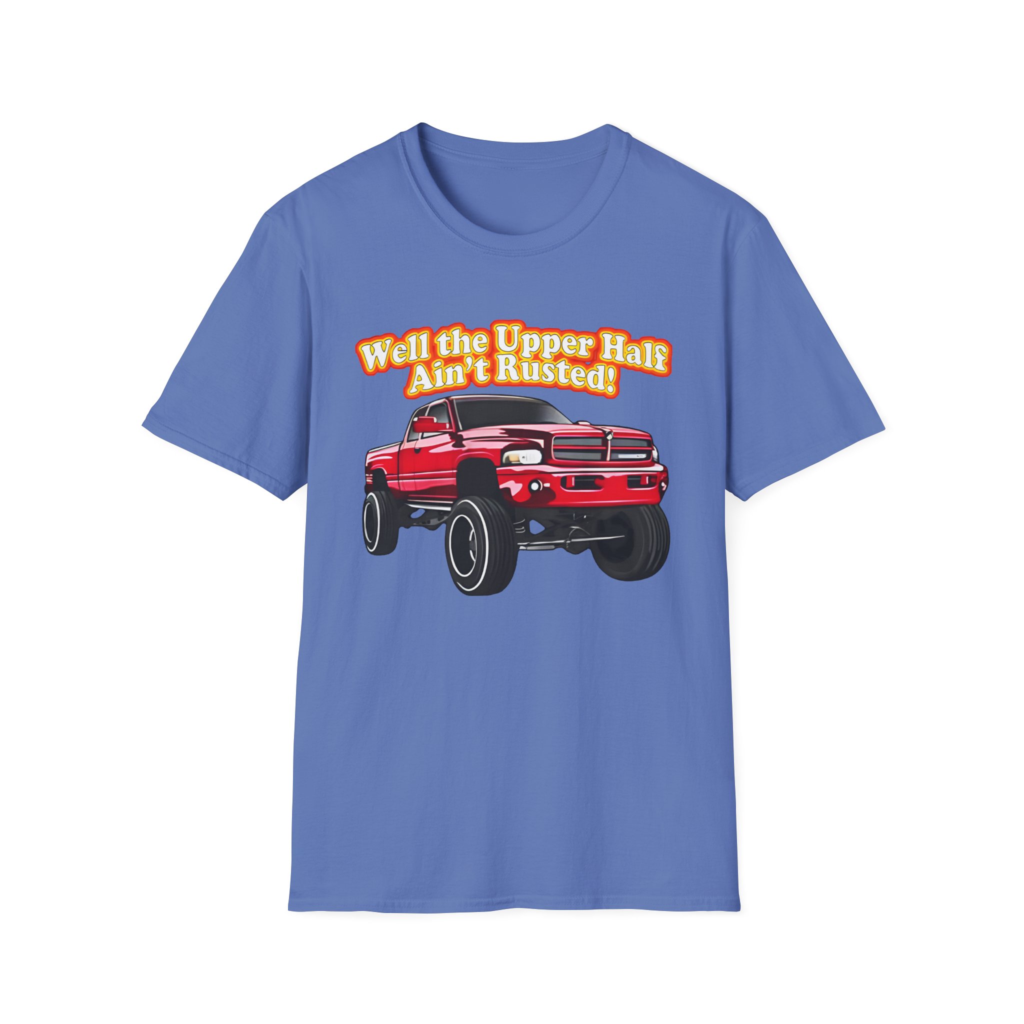 Rusty Dodge Well the Upper Half Ain’t Rusted Unisex Softstyle T-Shirt