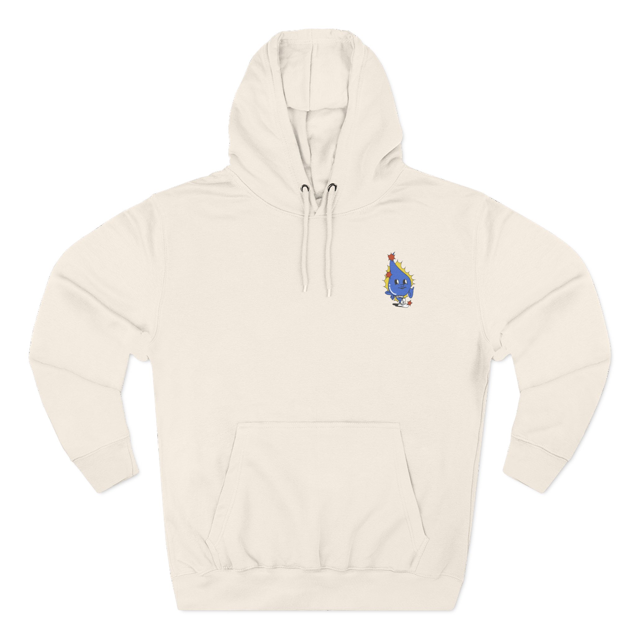 Moist Retro Three-Panel Fleece Hoodie