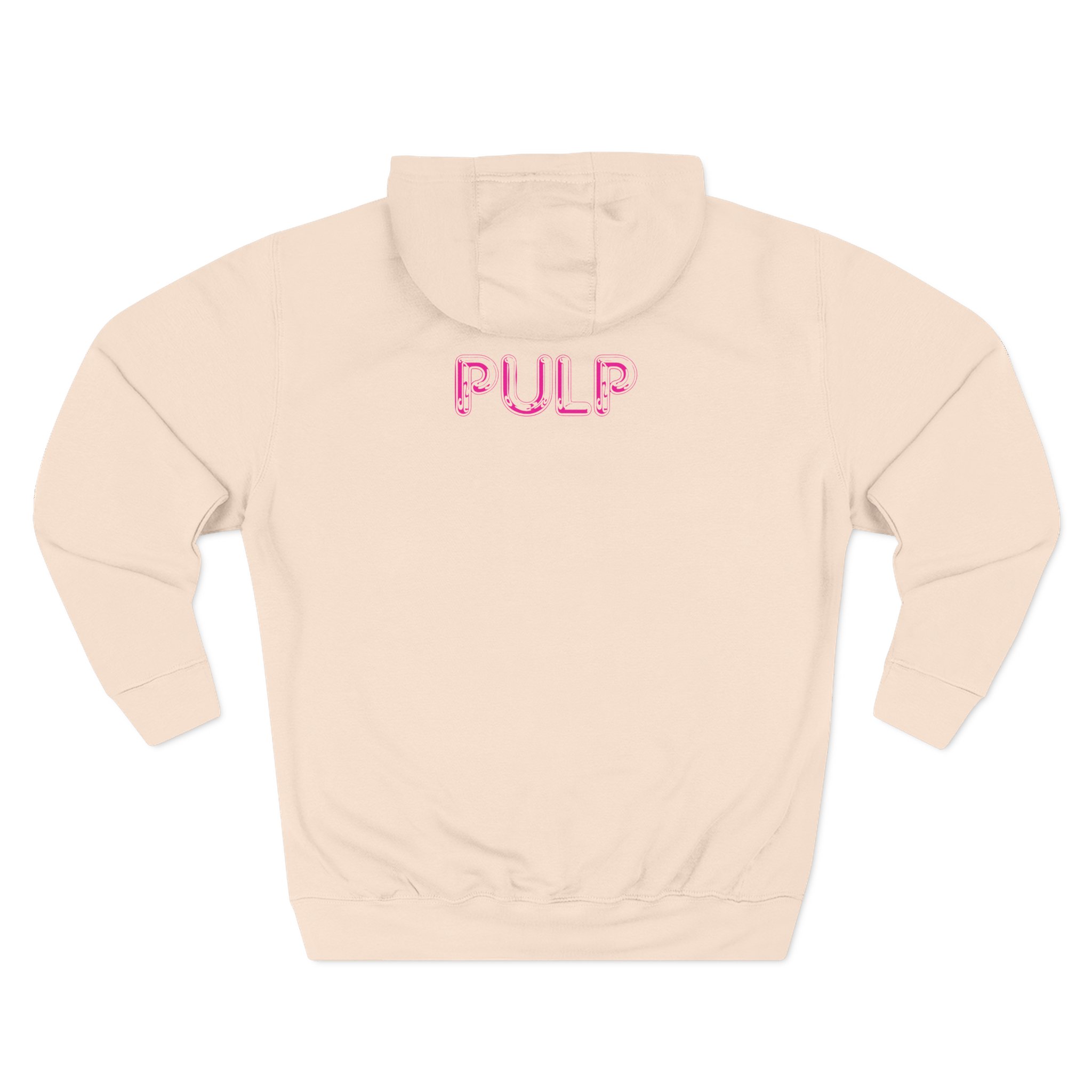Pulp Let’s All Meet Up Ecru Three-Panel Fleece Hoodie
