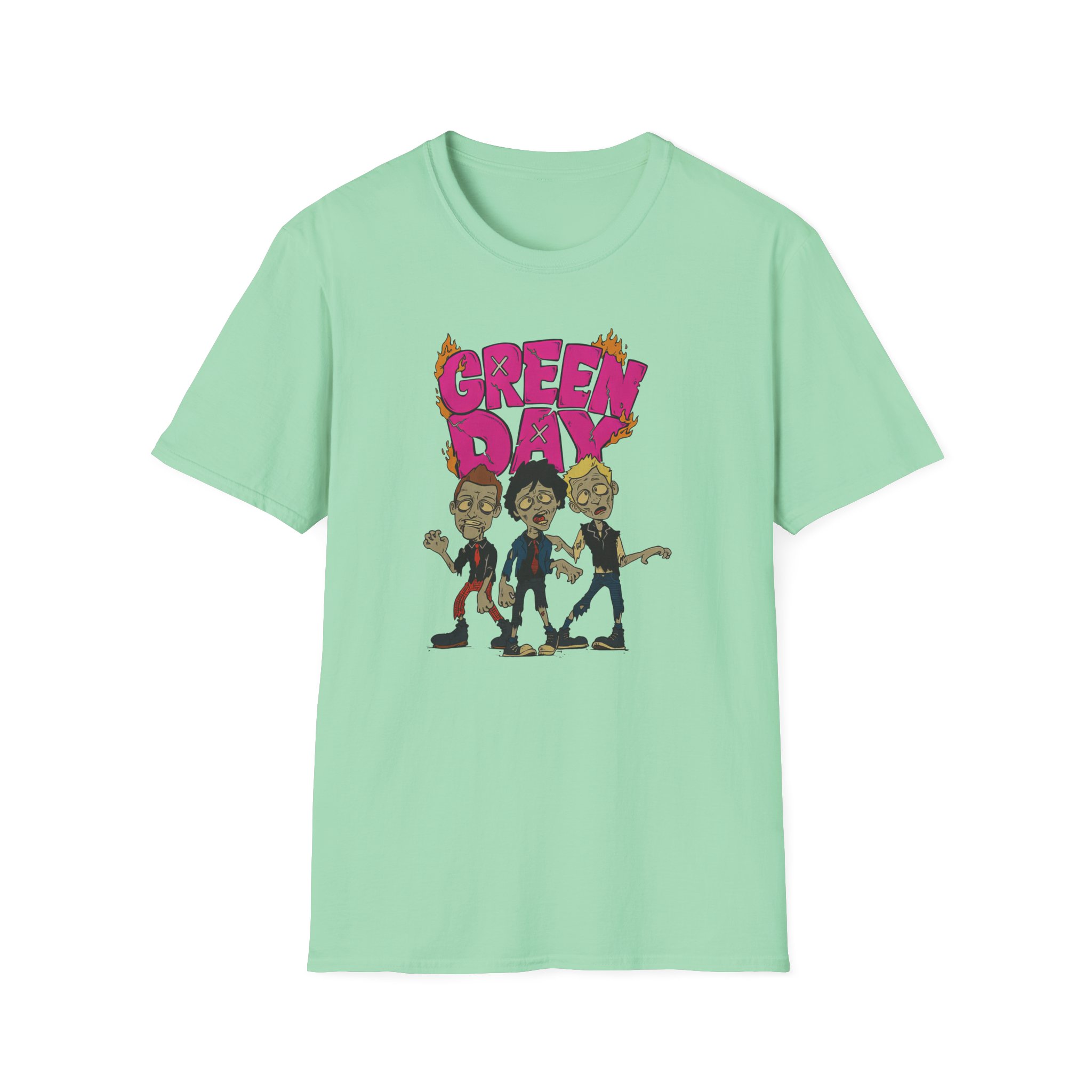 Green Day Walking Green Day Zombie Unisex Softstyle T-Shirt