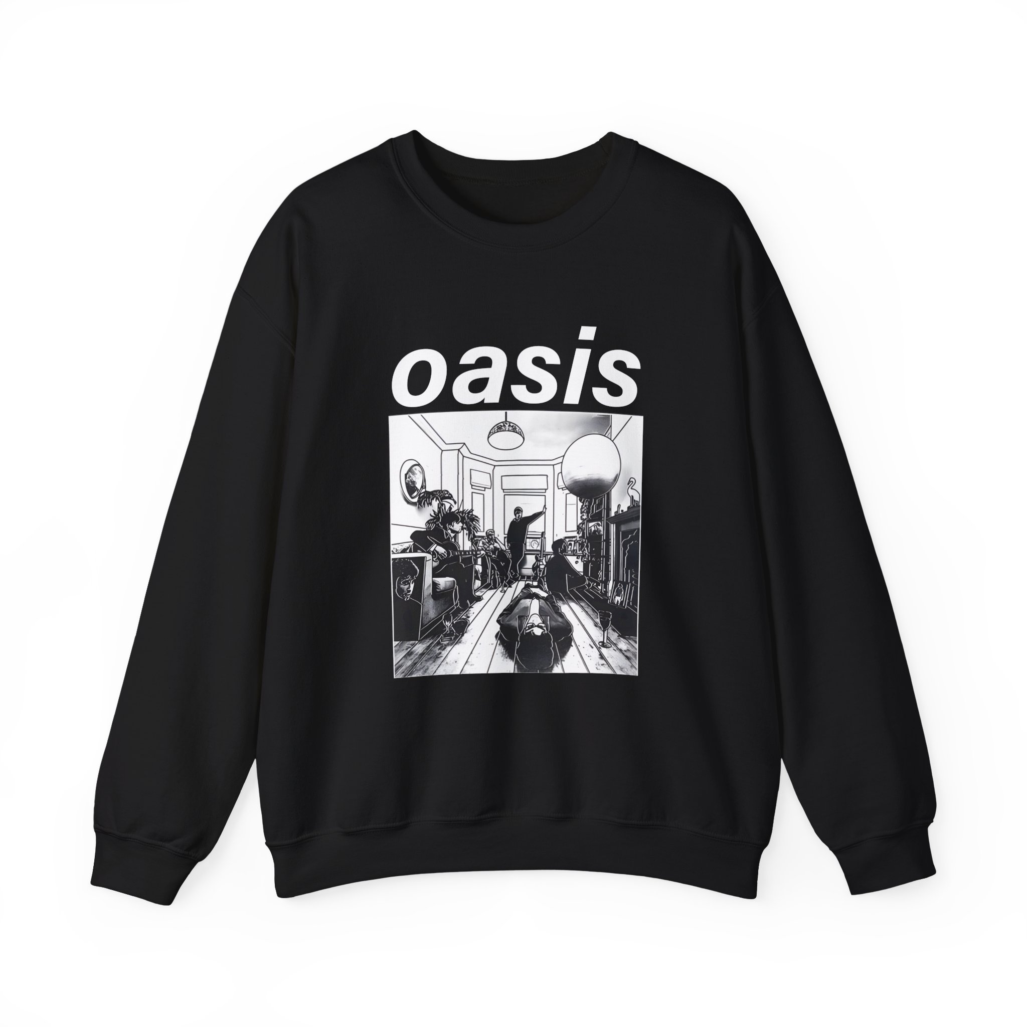 Oasis Definitely Maybe Artwork Unisex Heavy Blendâ„¢ Crewneck Sweatshirt
