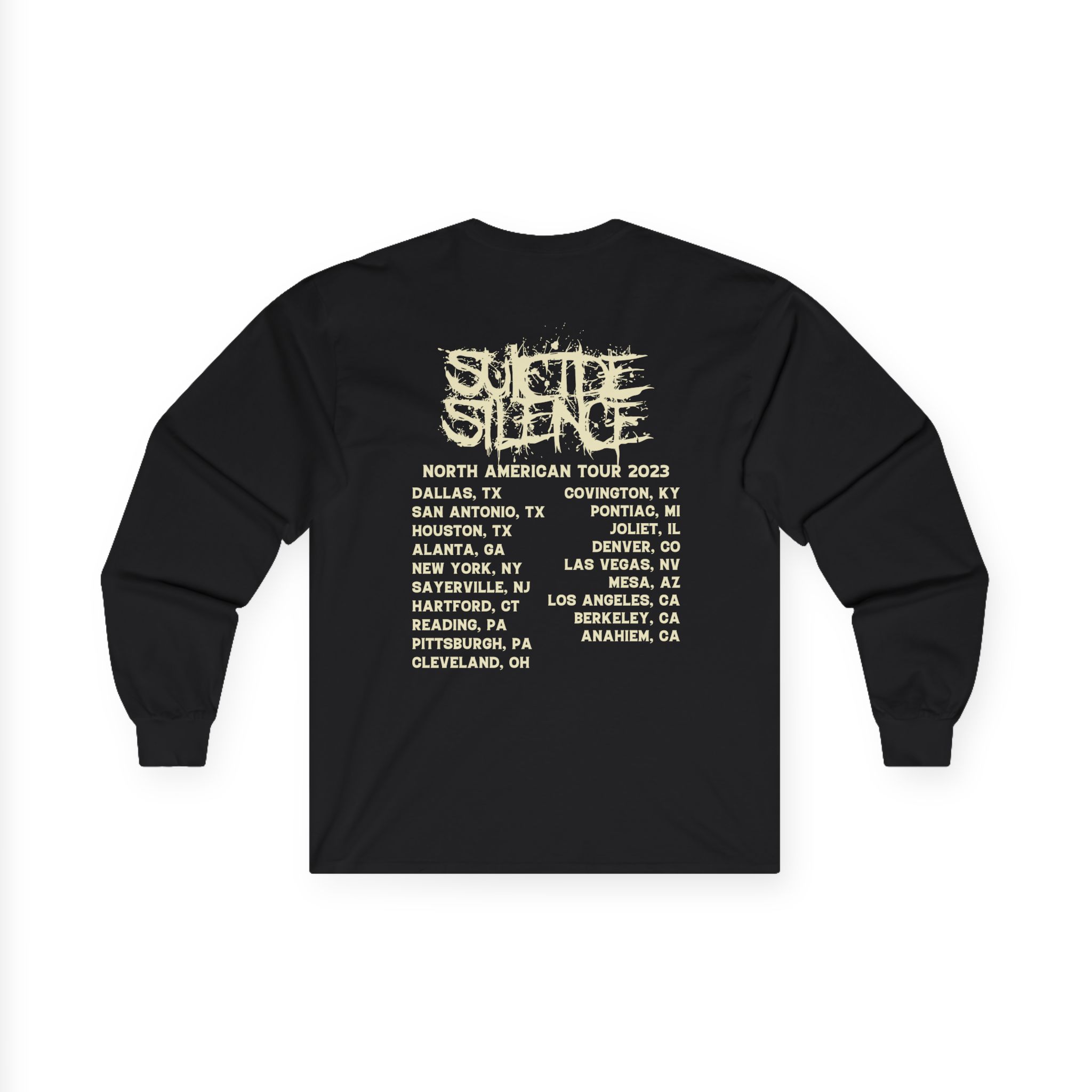 Suicide Silence Rymd Cover Tour 2023 Unisex Ultra Cotton Long Sleeve Tee