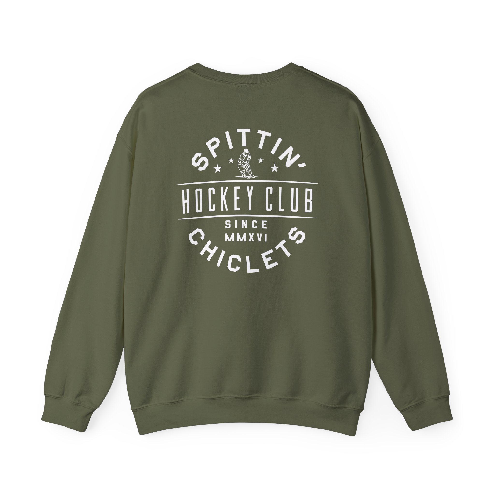 Spittin Chiclets Hockey Helmet Unisex Heavy Blendâ„¢ Crewneck Sweatshirt