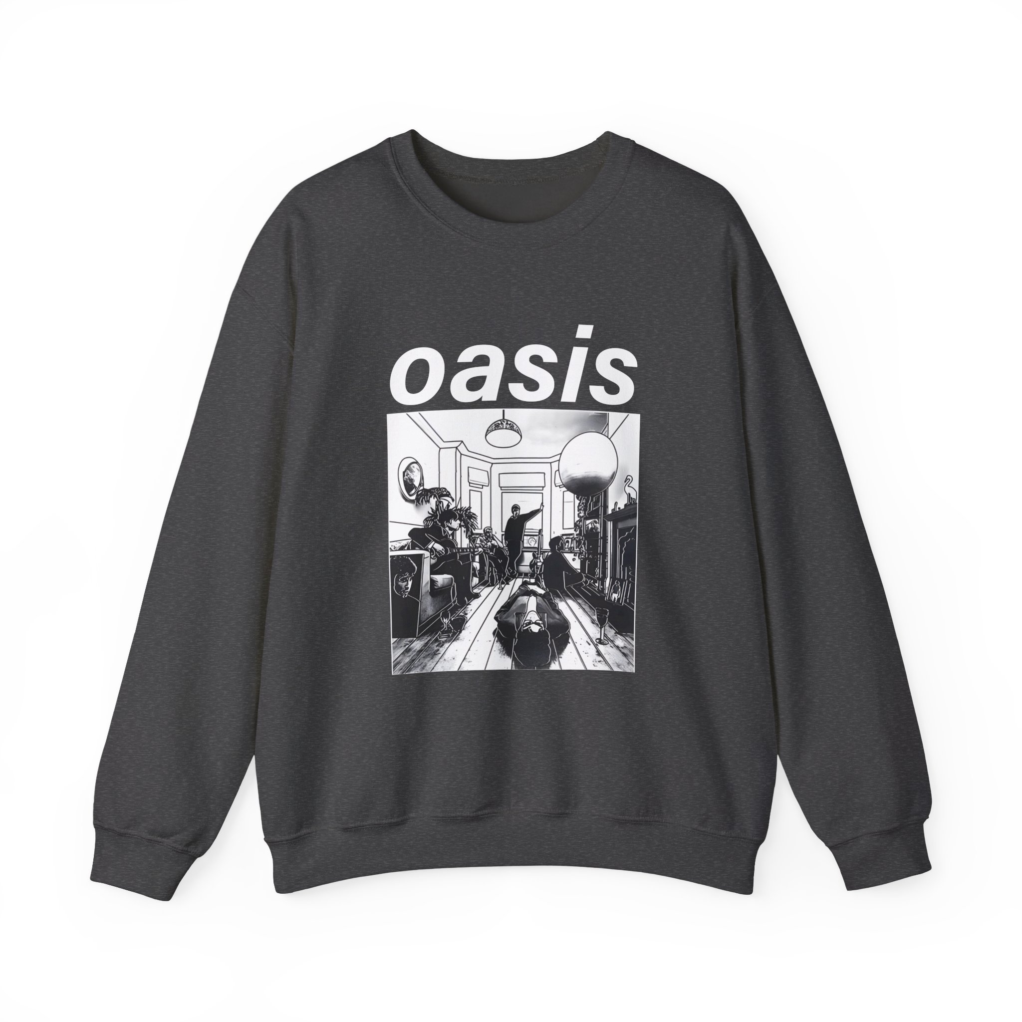 Oasis Definitely Maybe Artwork Unisex Heavy Blendâ„¢ Crewneck Sweatshirt