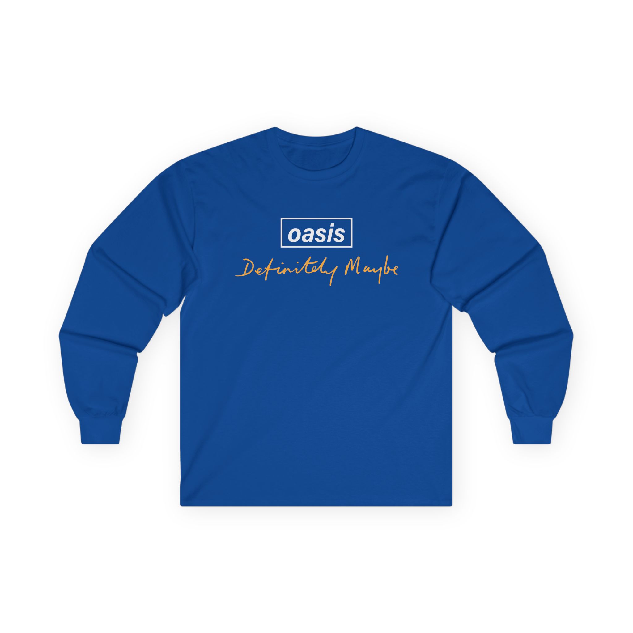 Oasis Definitely Maybe Tracklist Unisex Ultra Cotton Long Sleeve Tee