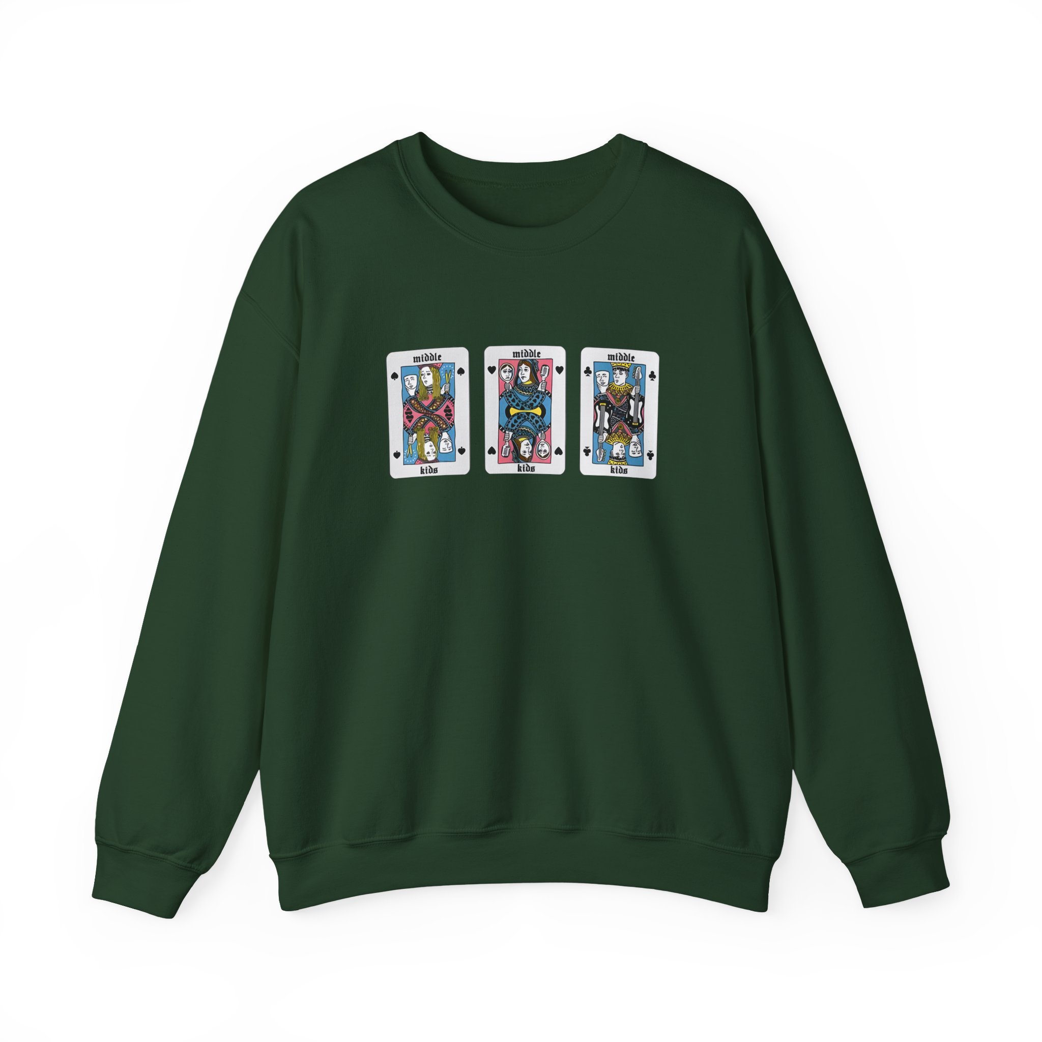 Middle Kids Playing Cards Unisex Heavy Blendâ„¢ Crewneck Sweatshirt