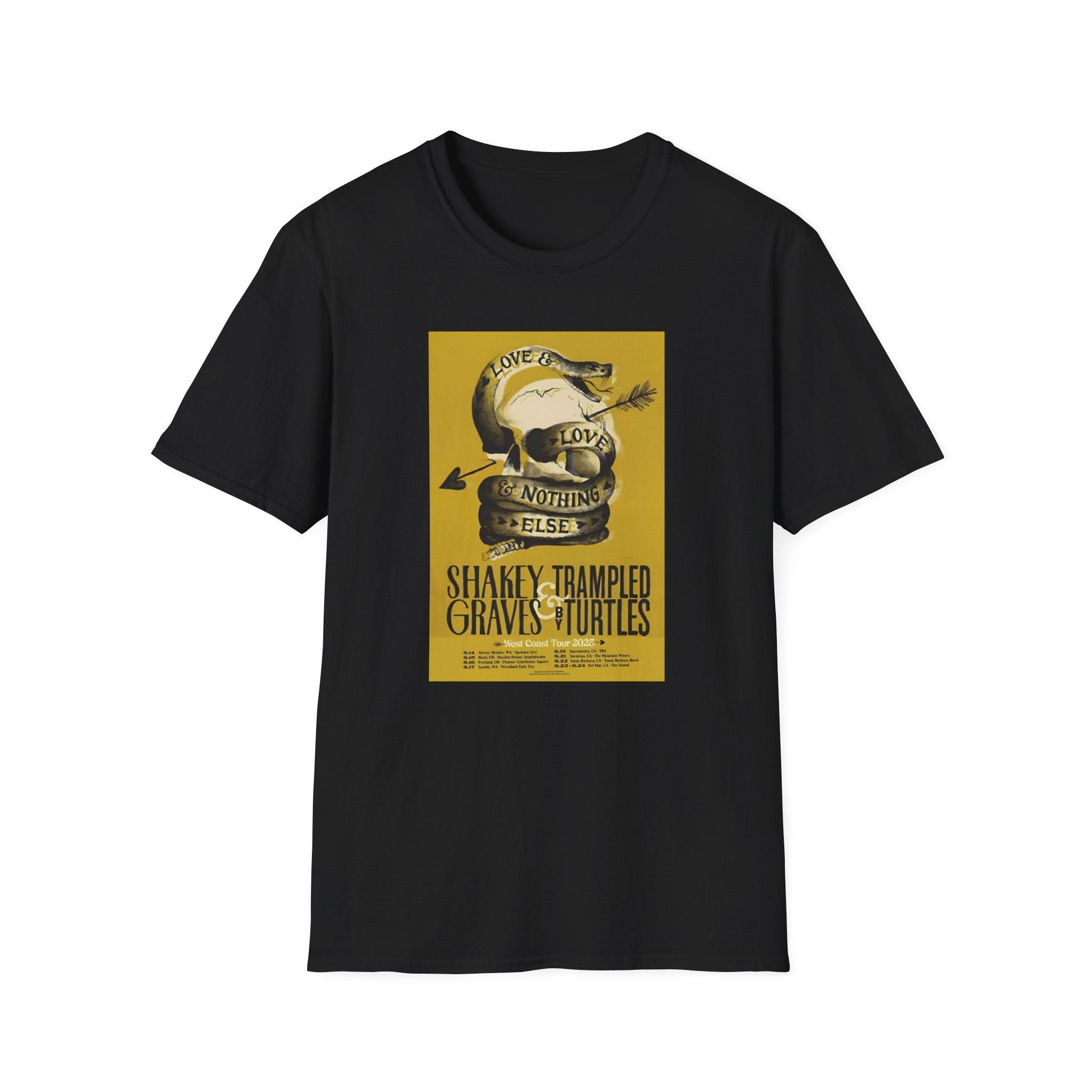 Shakey Graves West Coast Tour Unisex Softstyle T-Shirt