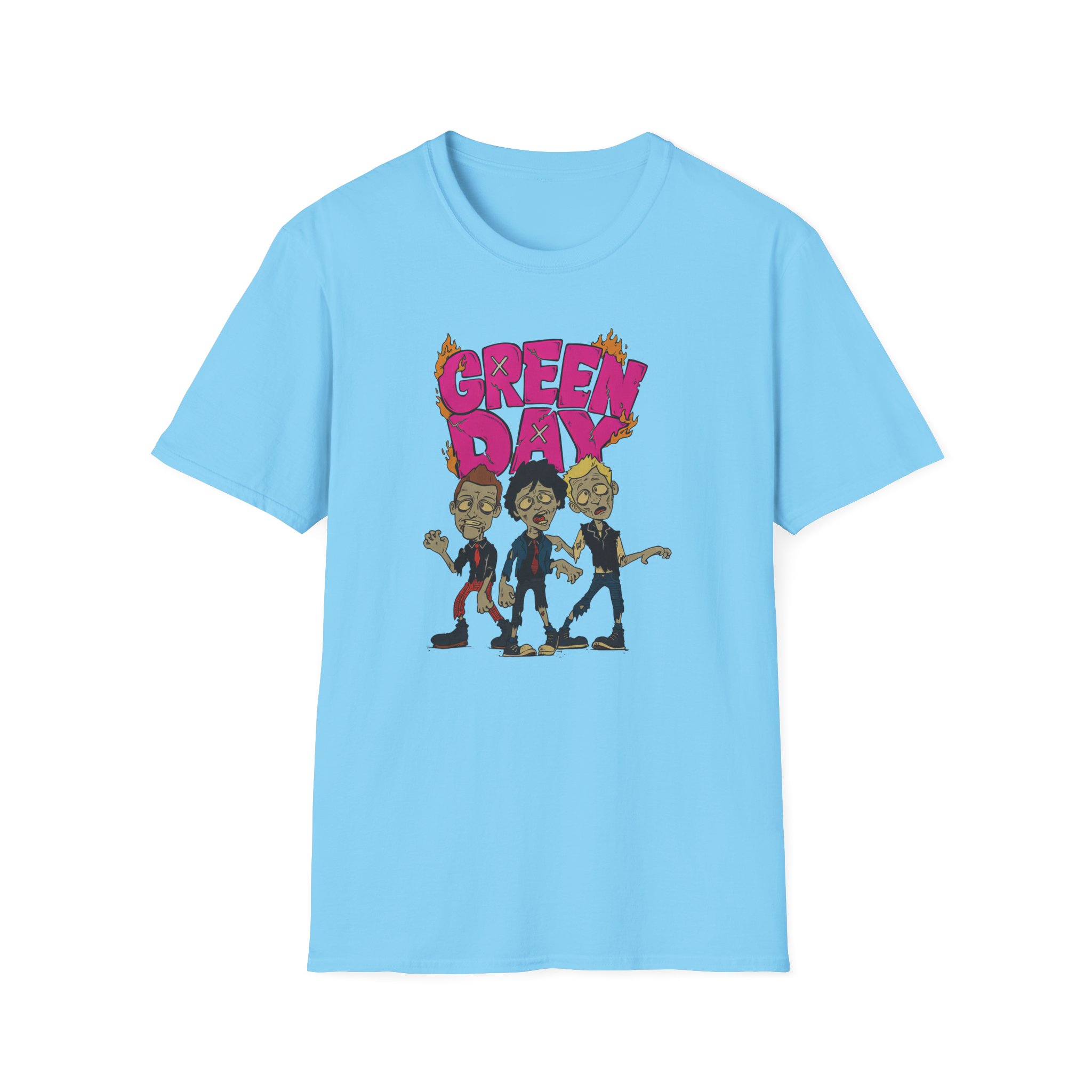 Green Day Walking Green Day Zombie Unisex Softstyle T-Shirt