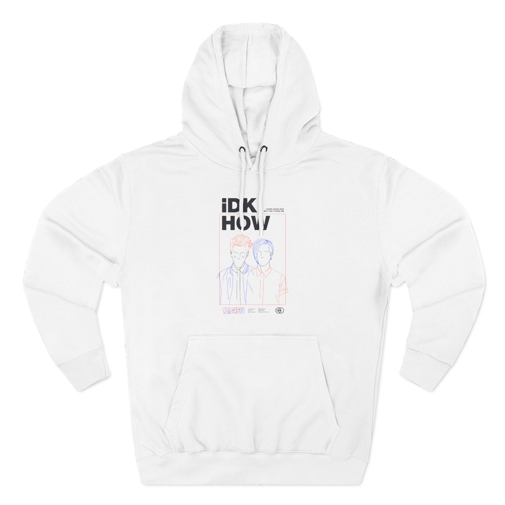 iDKHOW OUTLINES Three-Panel Fleece Hoodie