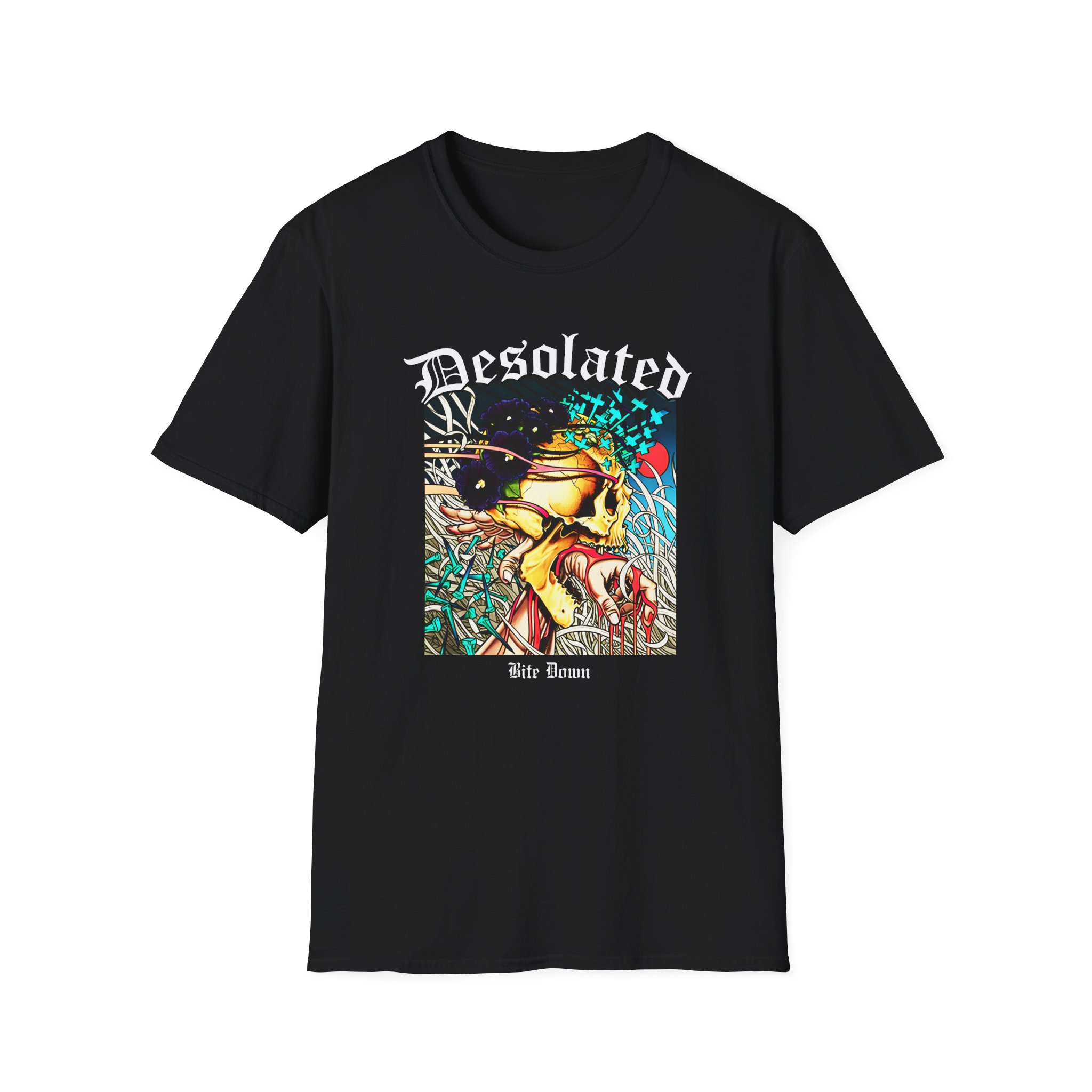 Desolated Bite Down Artwork Unisex Softstyle T-Shirt
