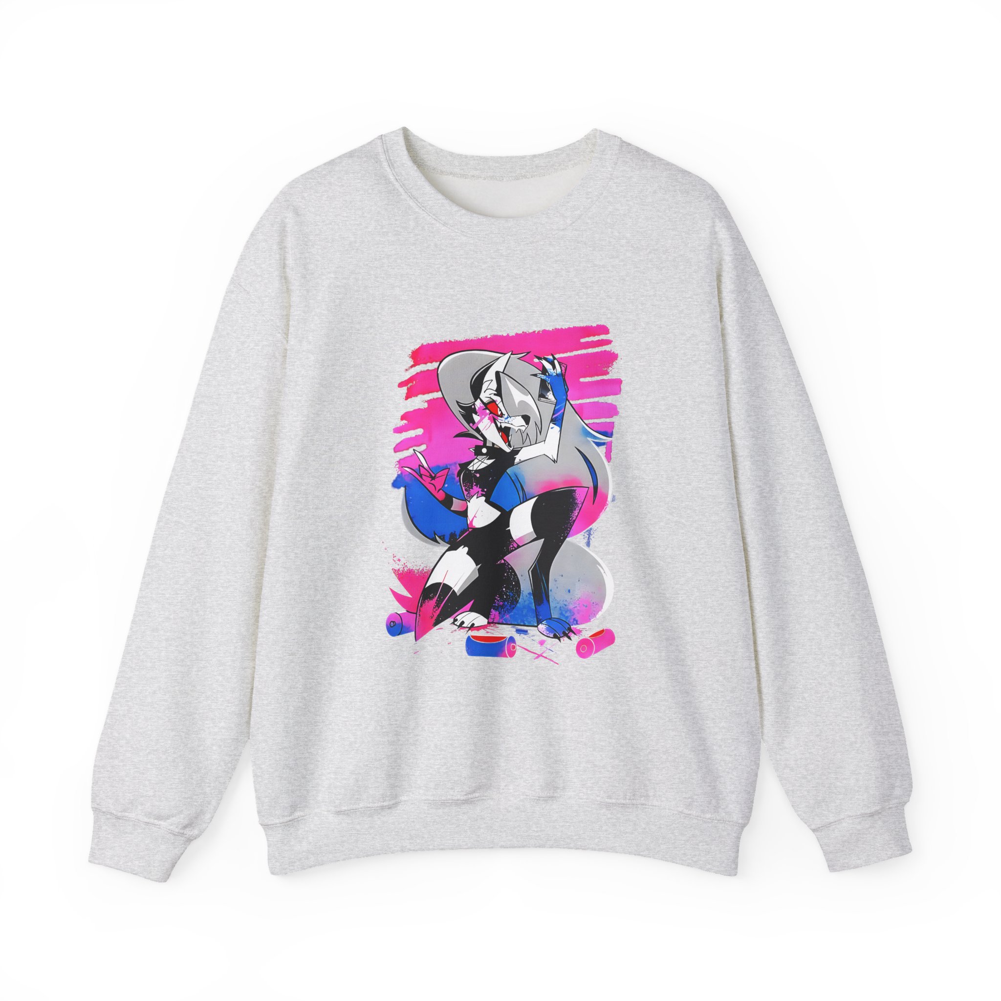 Helluva Boss Loona Micro Ribbed Unisex Heavy Blendâ„¢ Crewneck Sweatshirt