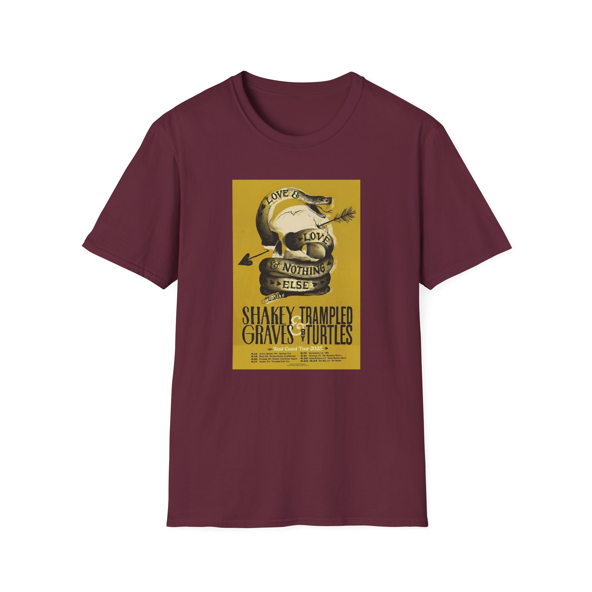 Shakey Graves West Coast Tour Unisex Softstyle T-Shirt