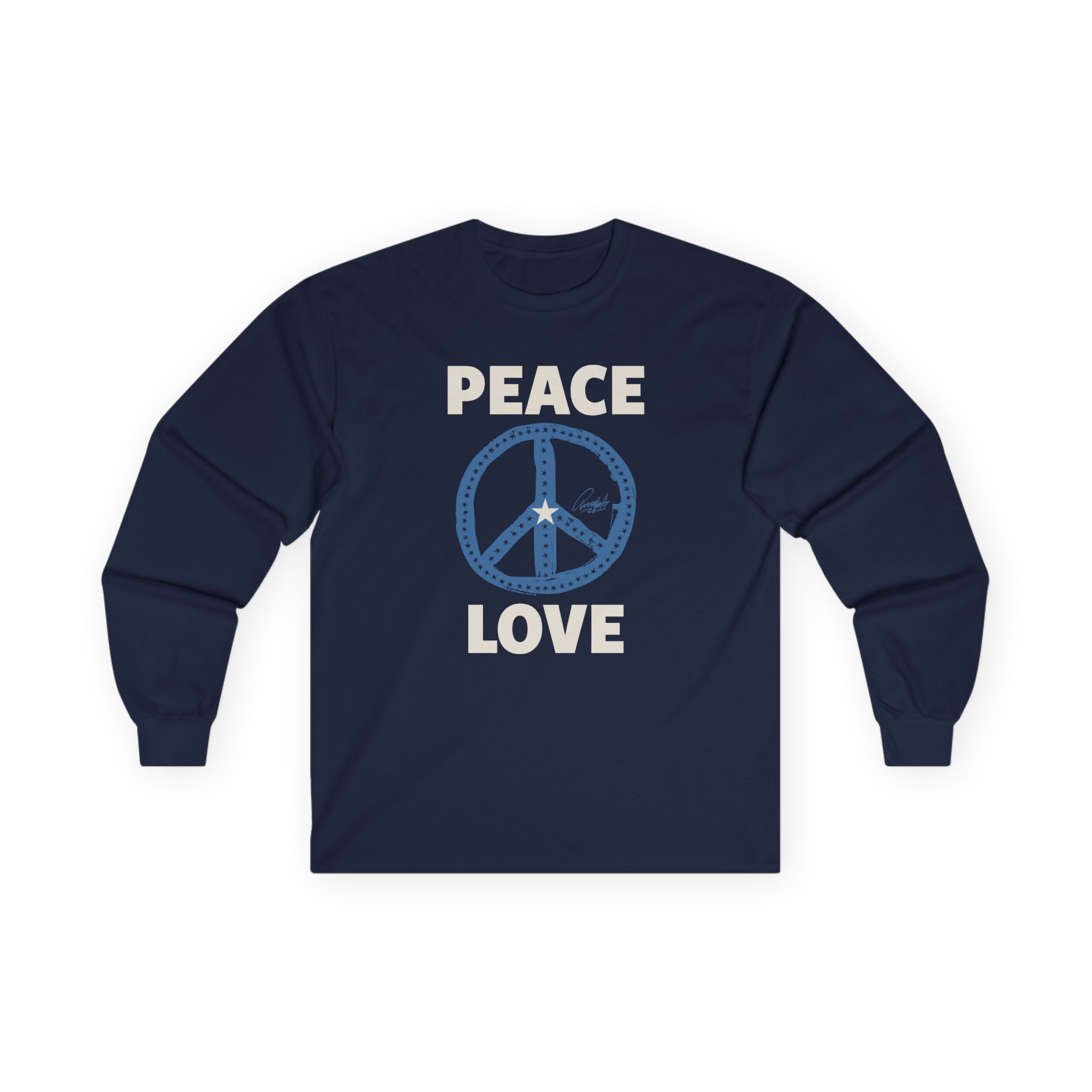 Ringo Starr Peace Love Star Center Unisex Ultra Cotton Long Sleeve Tee