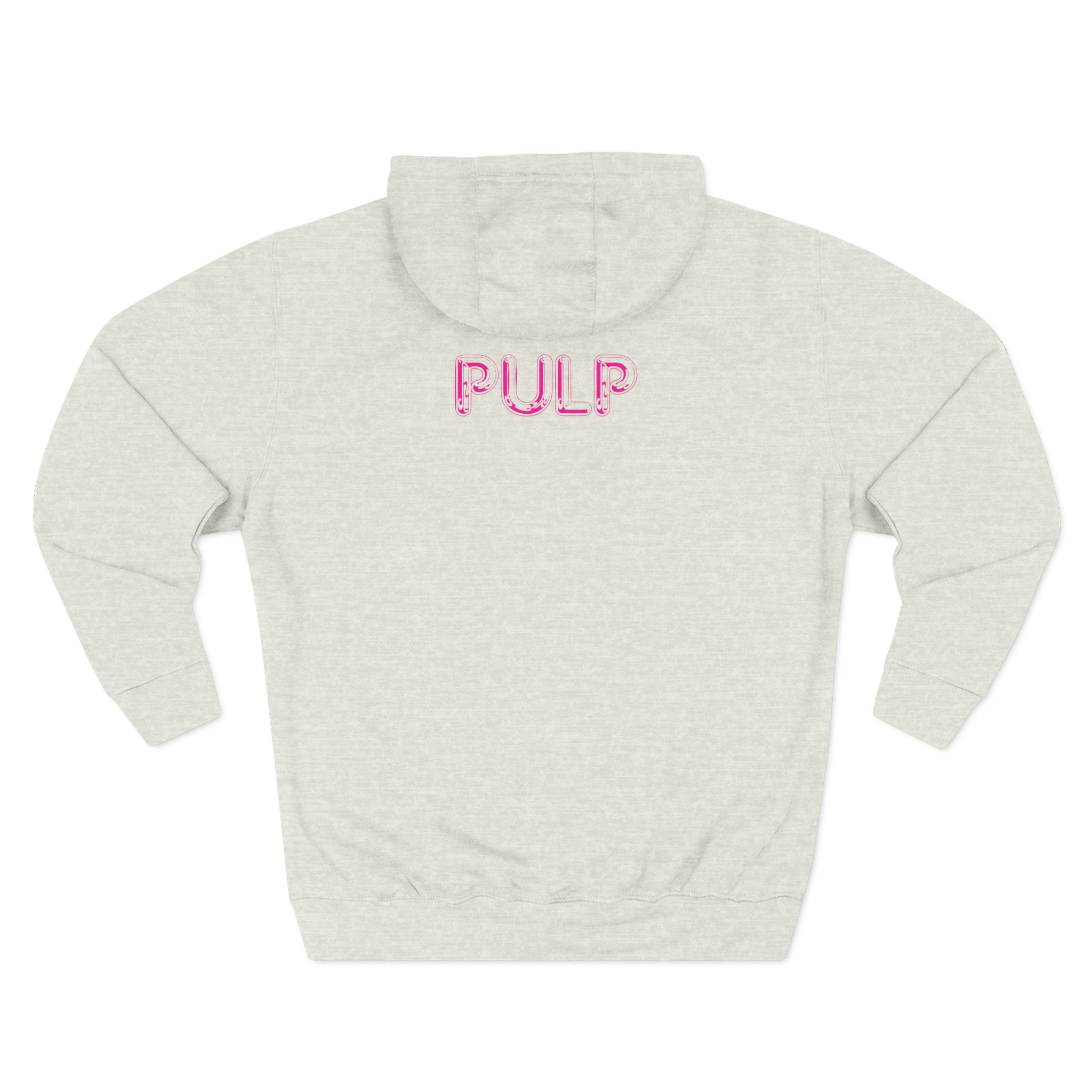 Pulp Let’s All Meet Up Ecru Three-Panel Fleece Hoodie