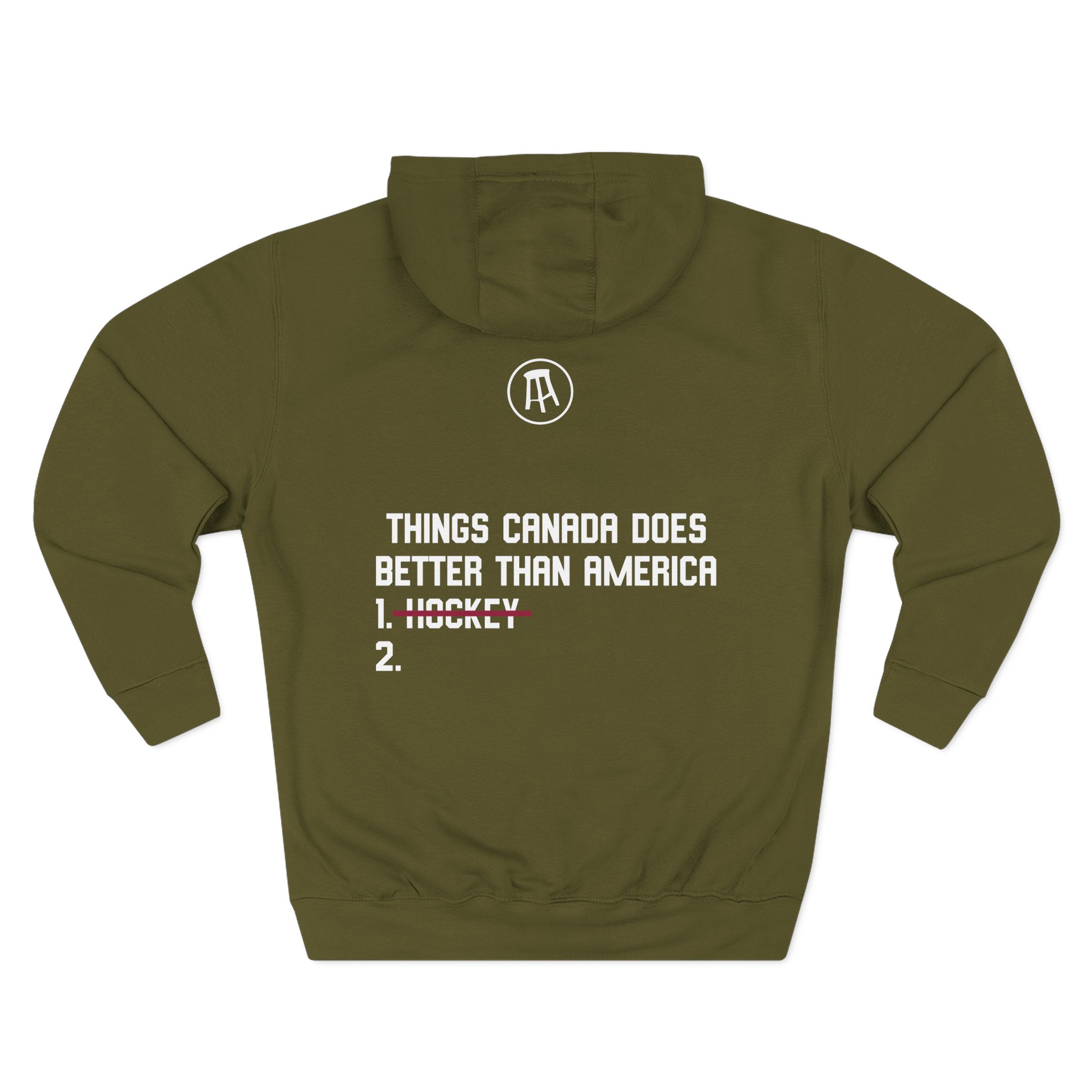 Spittin Chiclets Us Hockey Three-Panel Fleece Hoodie