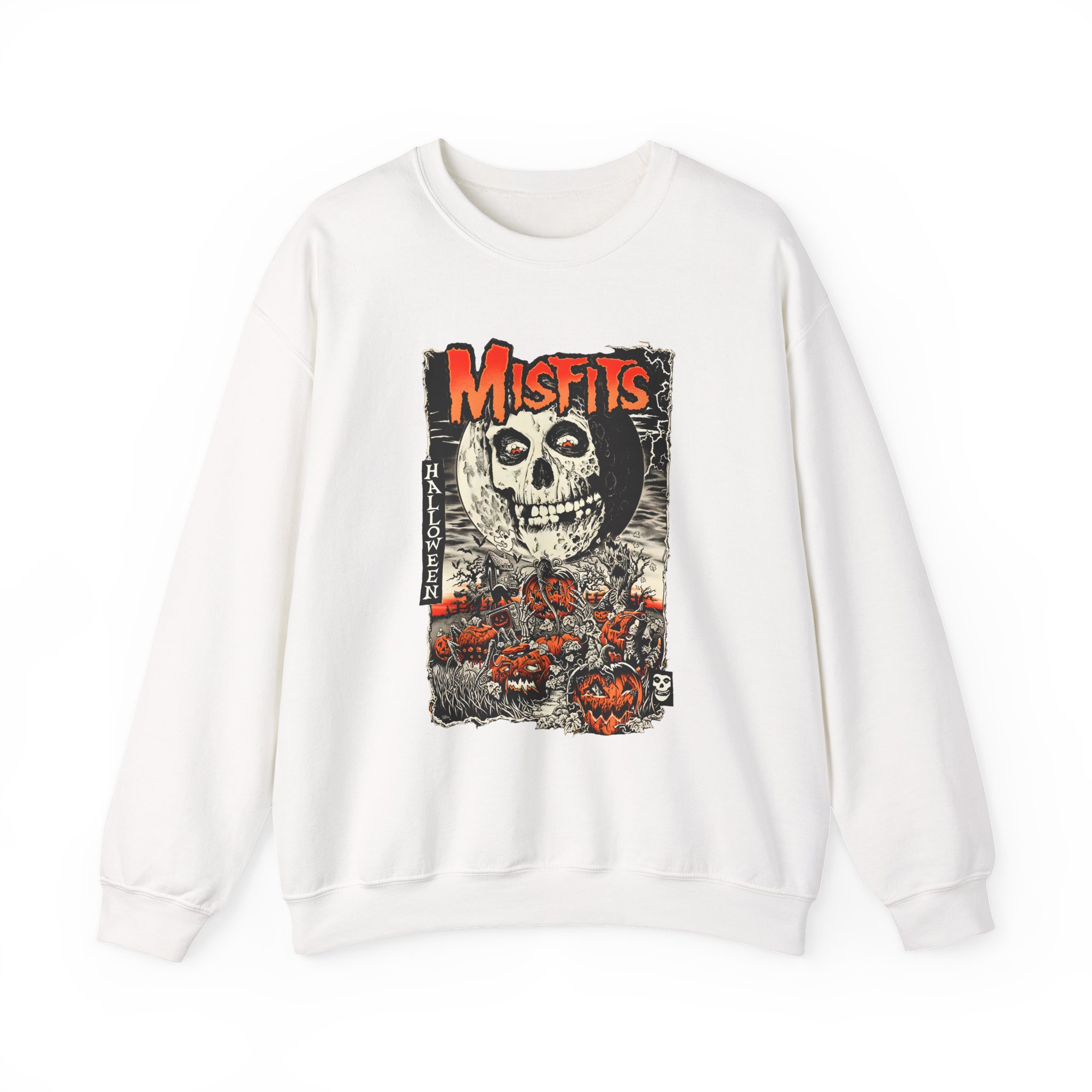 Misfits Fiendish Halloween by Mike Sutfin Unisex Heavy Blendâ„¢ Crewneck Sweatshirt