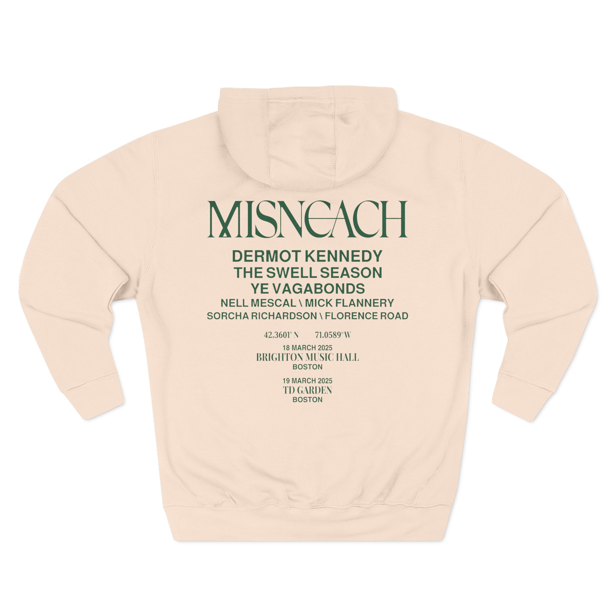 Dermot Kennedy Misneach Festival Event Three-Panel Fleece Hoodie