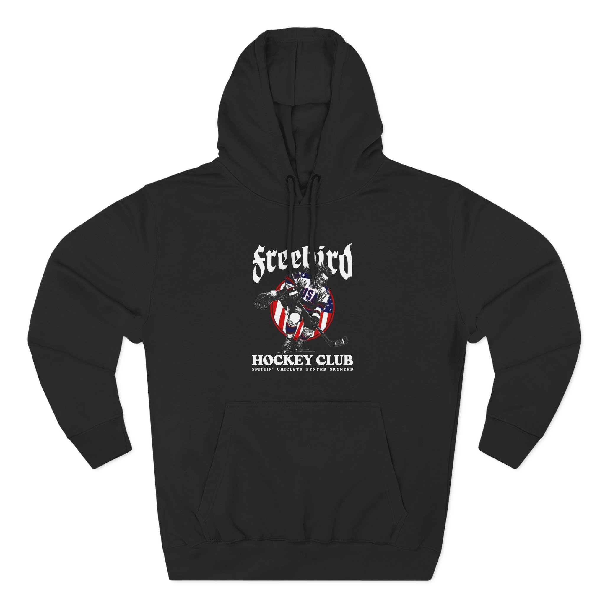 Freebird Usa Spittin Chiclets X Lynyrd Skynyrd Three-Panel Fleece Hoodie