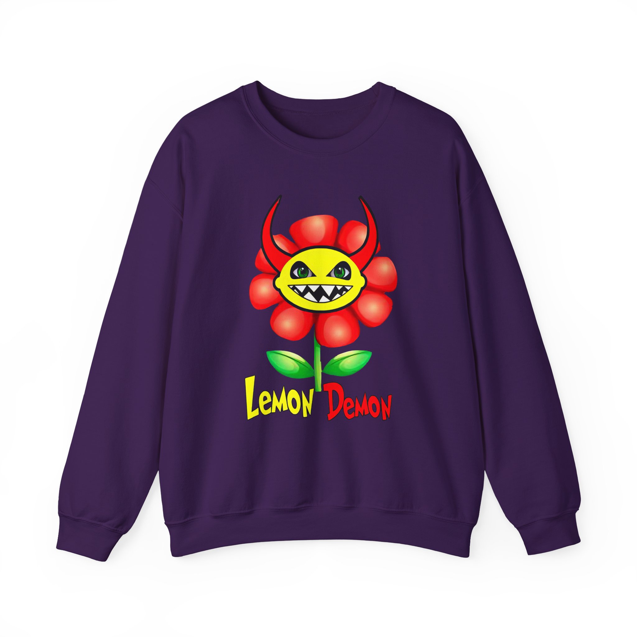 Lemon Demon Flower Unisex Heavy Blendâ„¢ Crewneck Sweatshirt