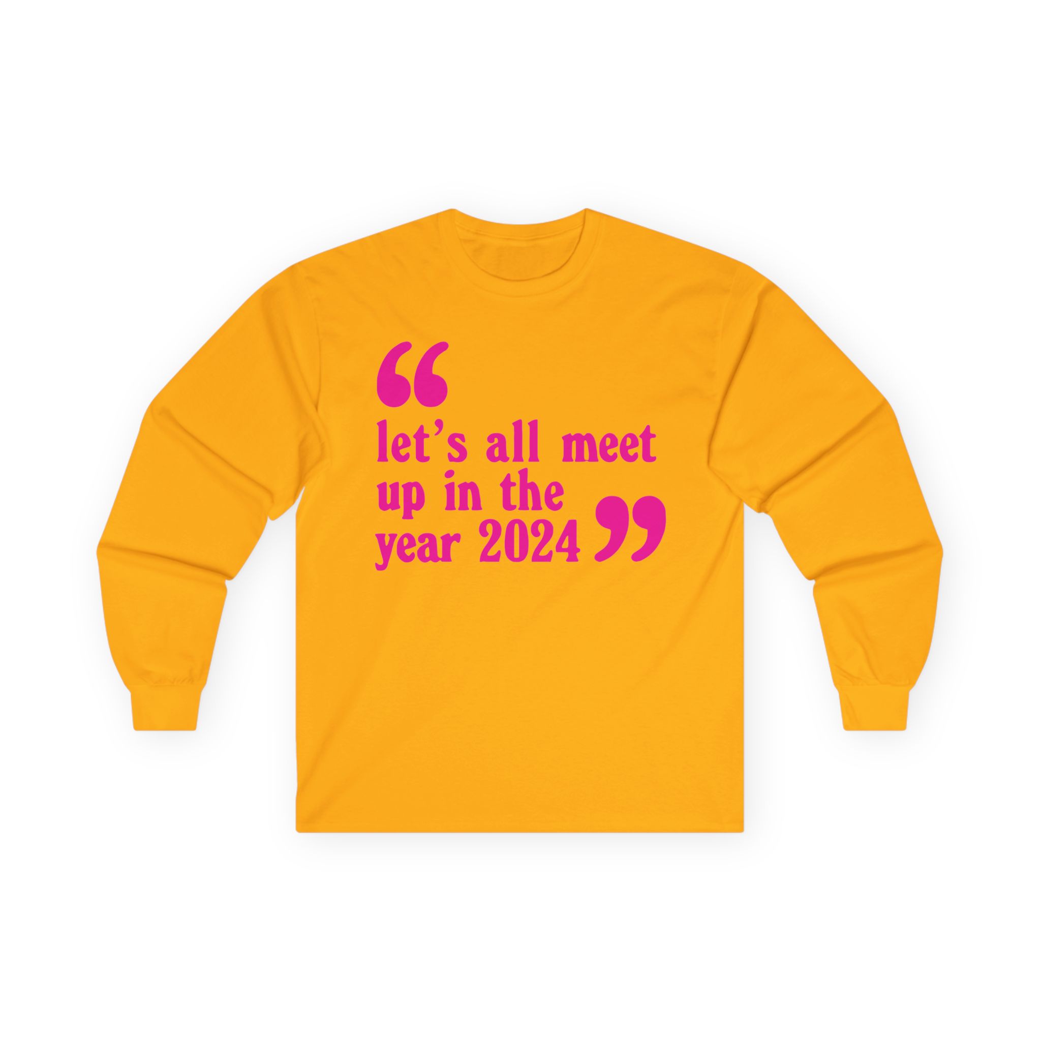 Pulp Let’s All Meet Up Ecru Unisex Ultra Cotton Long Sleeve Tee