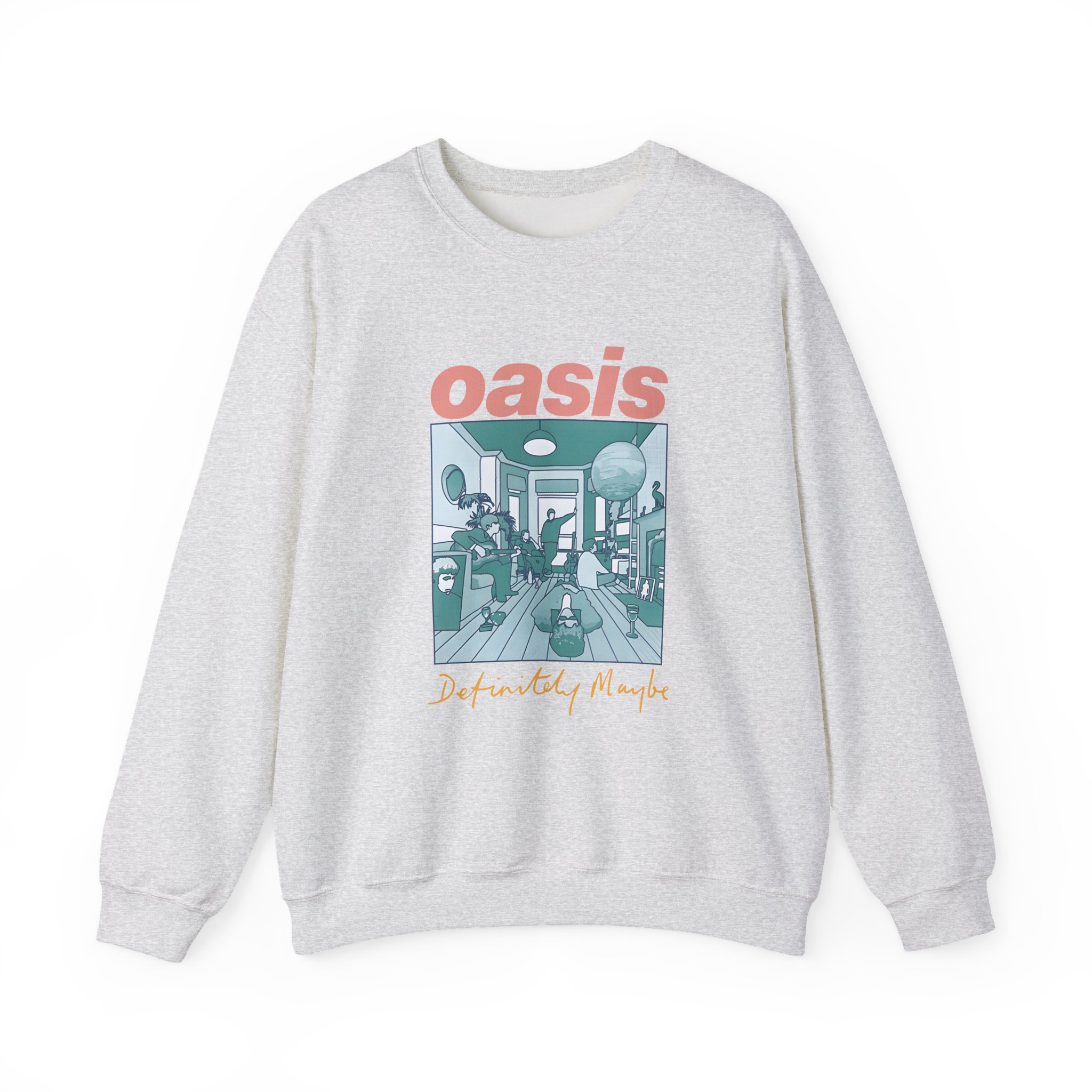 Oasis Definitely Maybe Artwork Unisex Heavy Blendâ„¢ Crewneck Sweatshirt