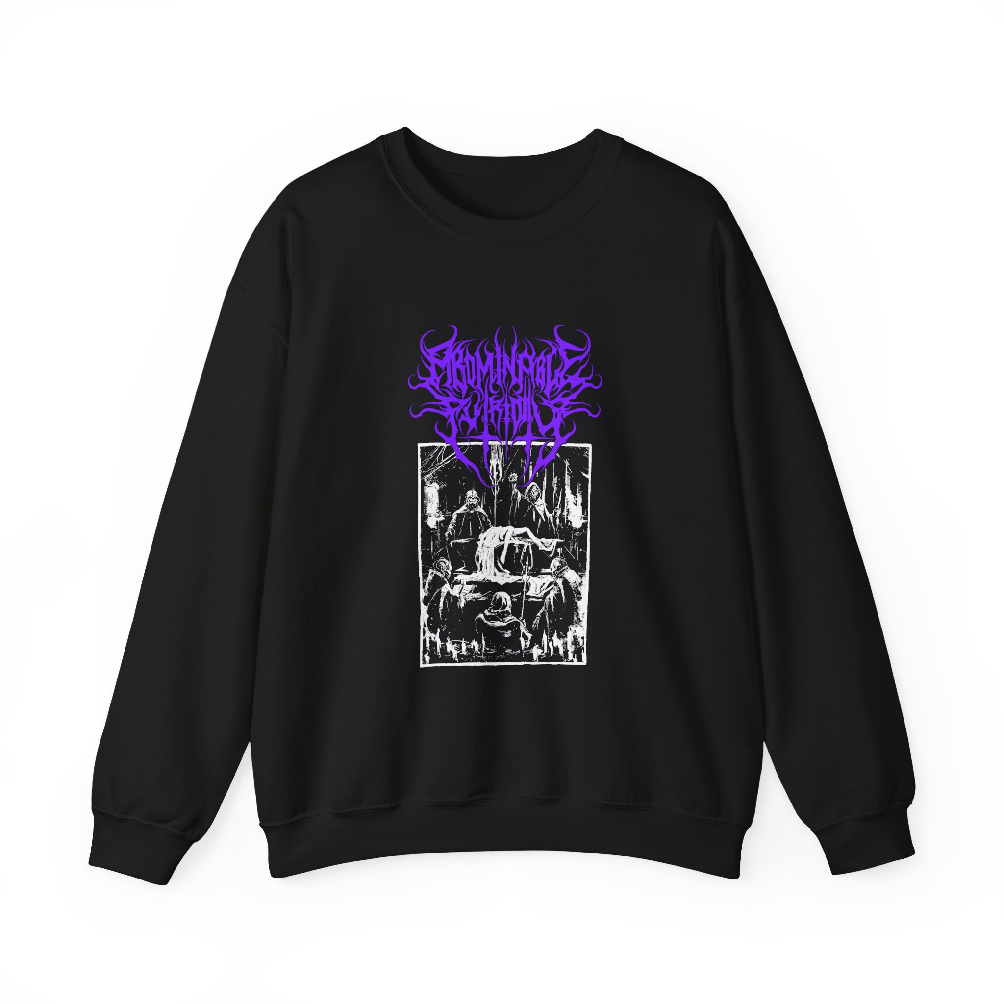 Abominable Putridity Digital Unholy Purple Logo Unisex Heavy Blendâ„¢ Crewneck Sweatshirt