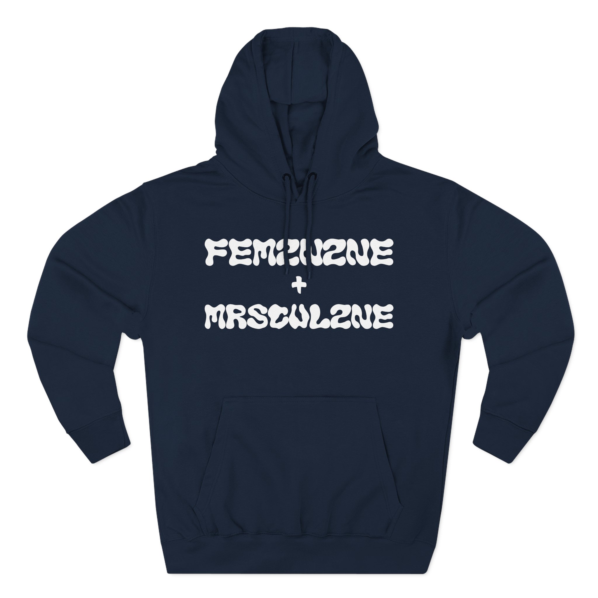 Marina Feminine Masculine Three-Panel Fleece Hoodie