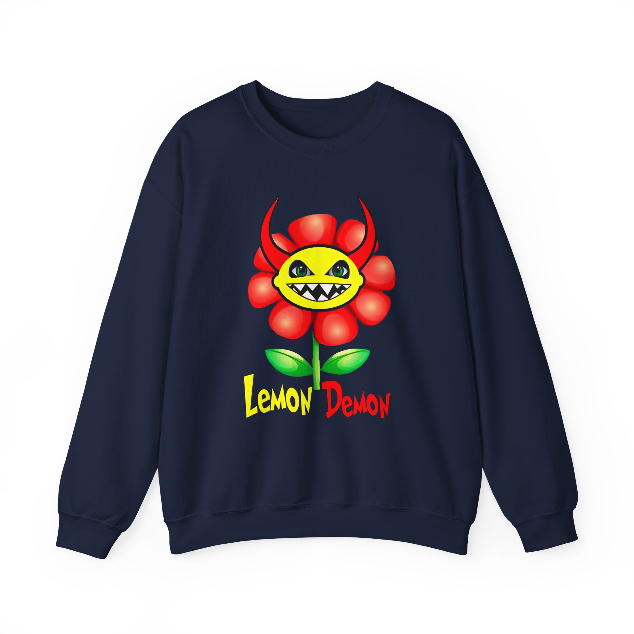 Lemon Demon Flower Unisex Heavy Blendâ„¢ Crewneck Sweatshirt