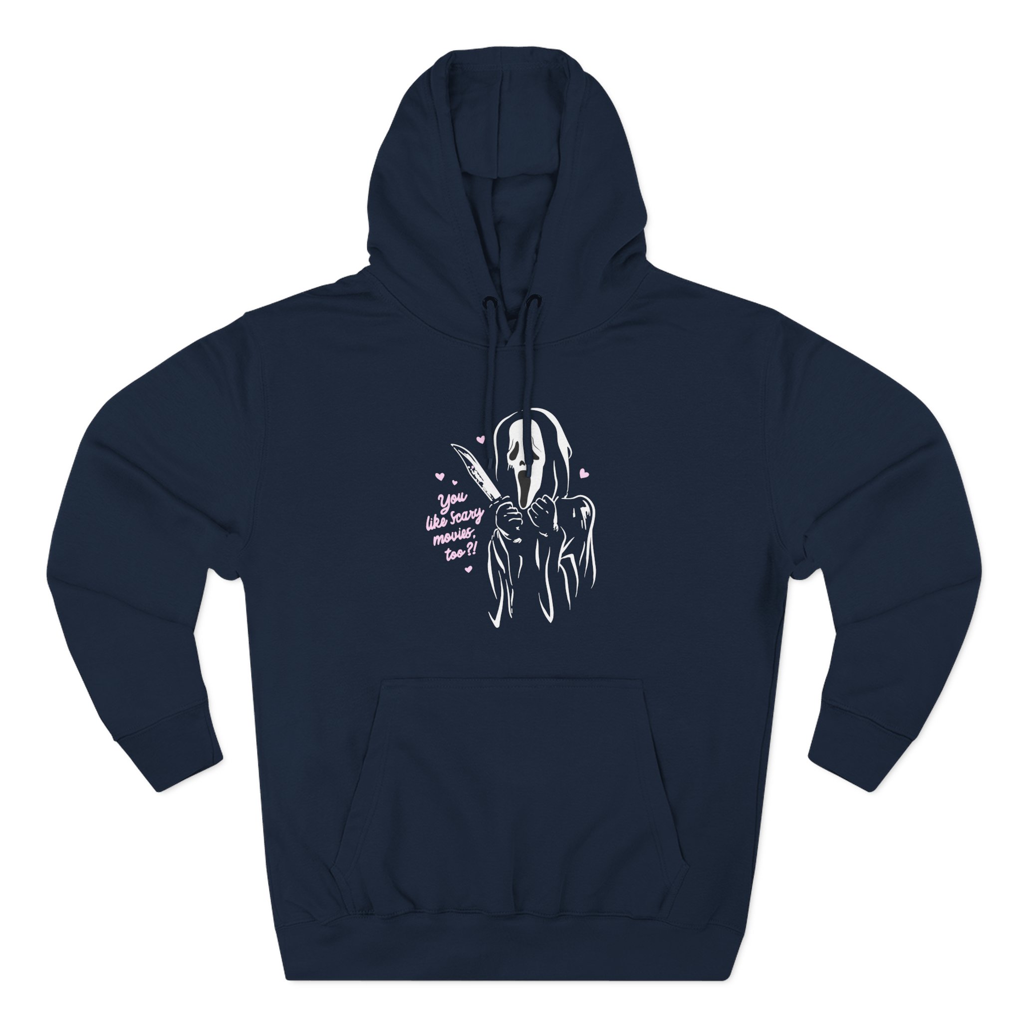 Ghostface You Like Scary Movies Too? Three-Panel Fleece Hoodie