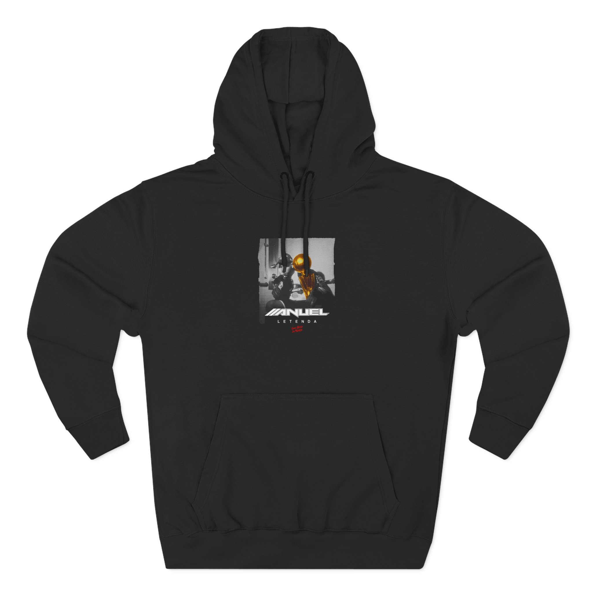 Anuel Aa Leyenda Campeón Negro Camiseta Three-Panel Fleece Hoodie