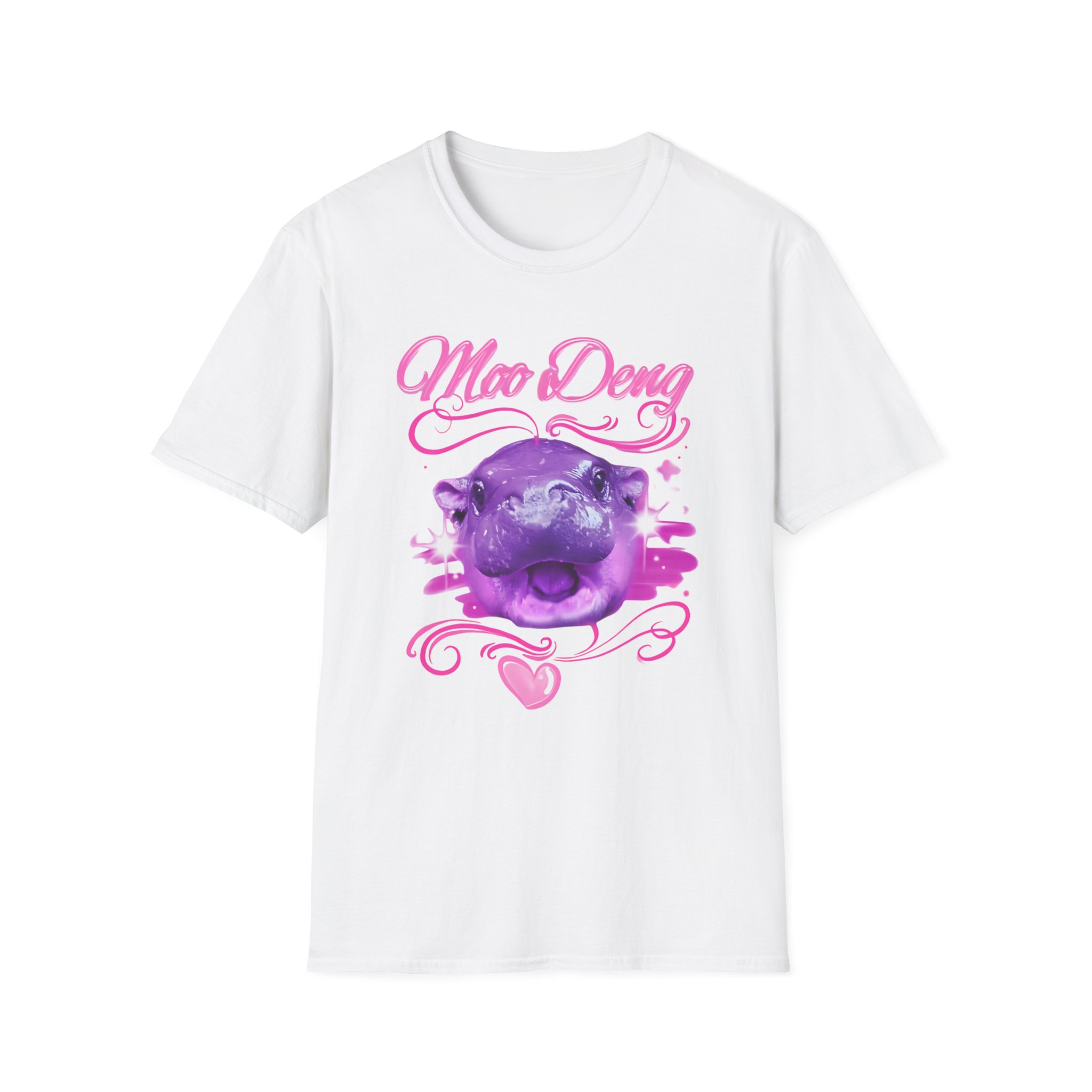 Moo Deng Airbrush Unisex Softstyle T-Shirt