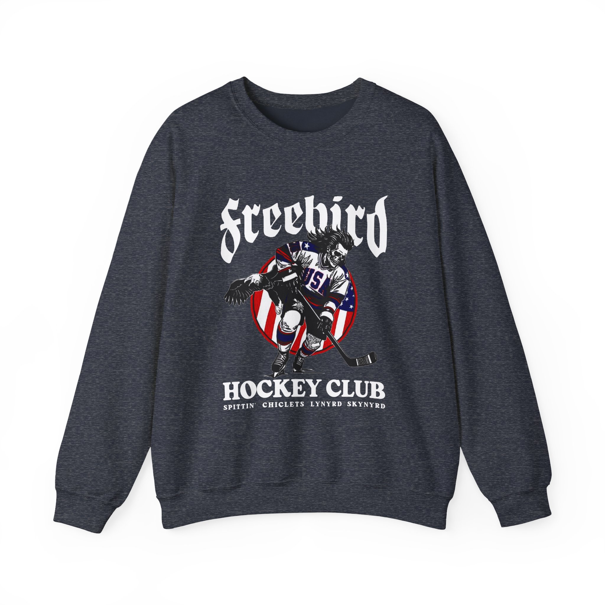 Freebird Usa Spittin Chiclets X Lynyrd Skynyrd Unisex Heavy Blendâ„¢ Crewneck Sweatshirt