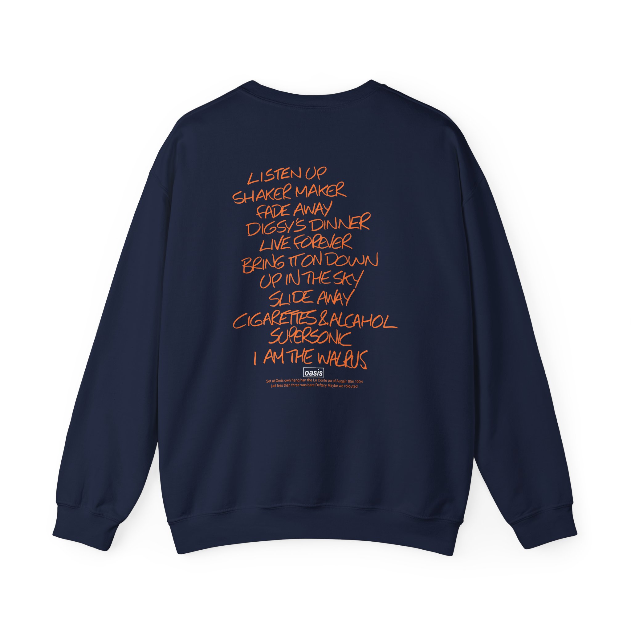 Oasis Setlist Unisex Heavy Blendâ„¢ Crewneck Sweatshirt