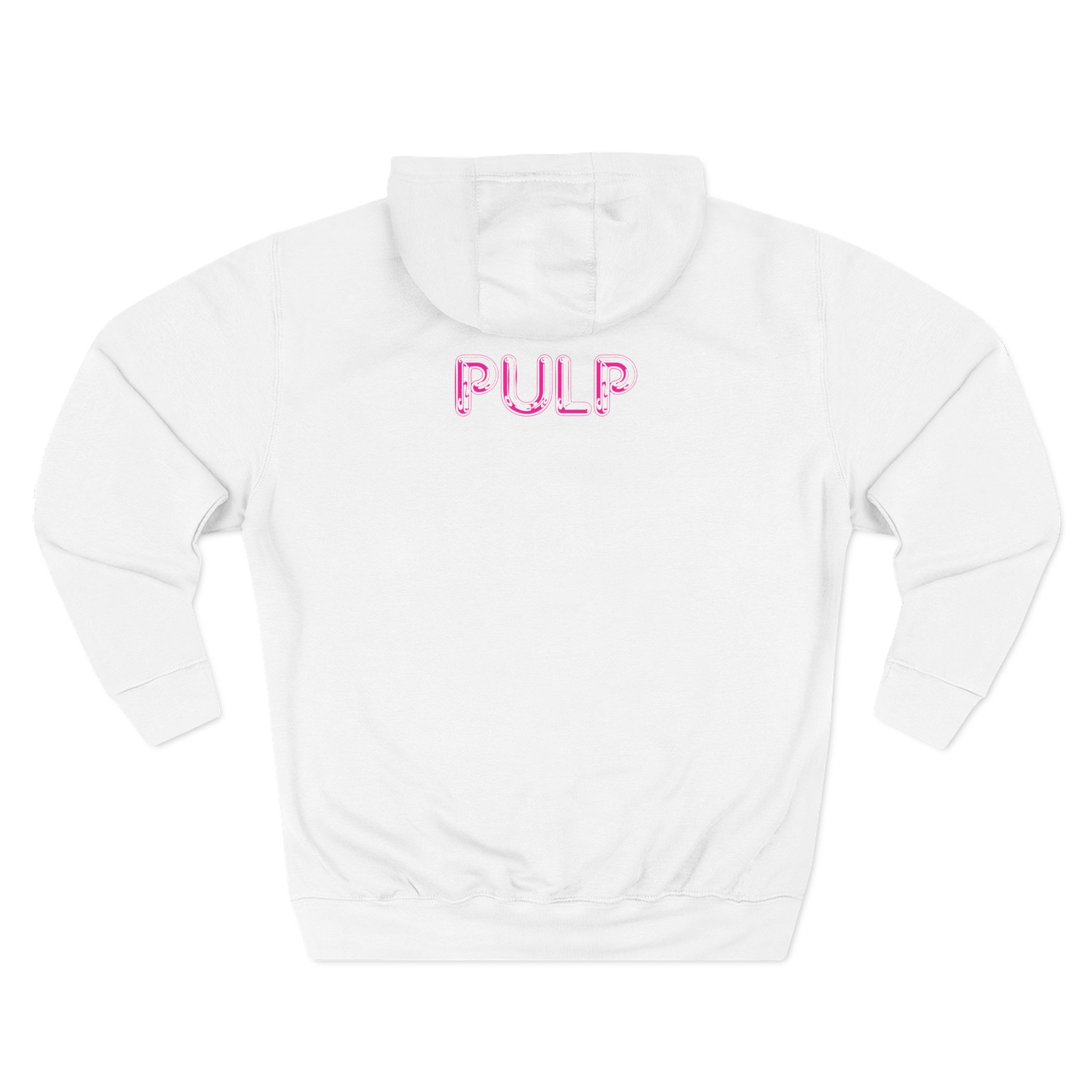 Pulp Let’s All Meet Up Ecru Three-Panel Fleece Hoodie